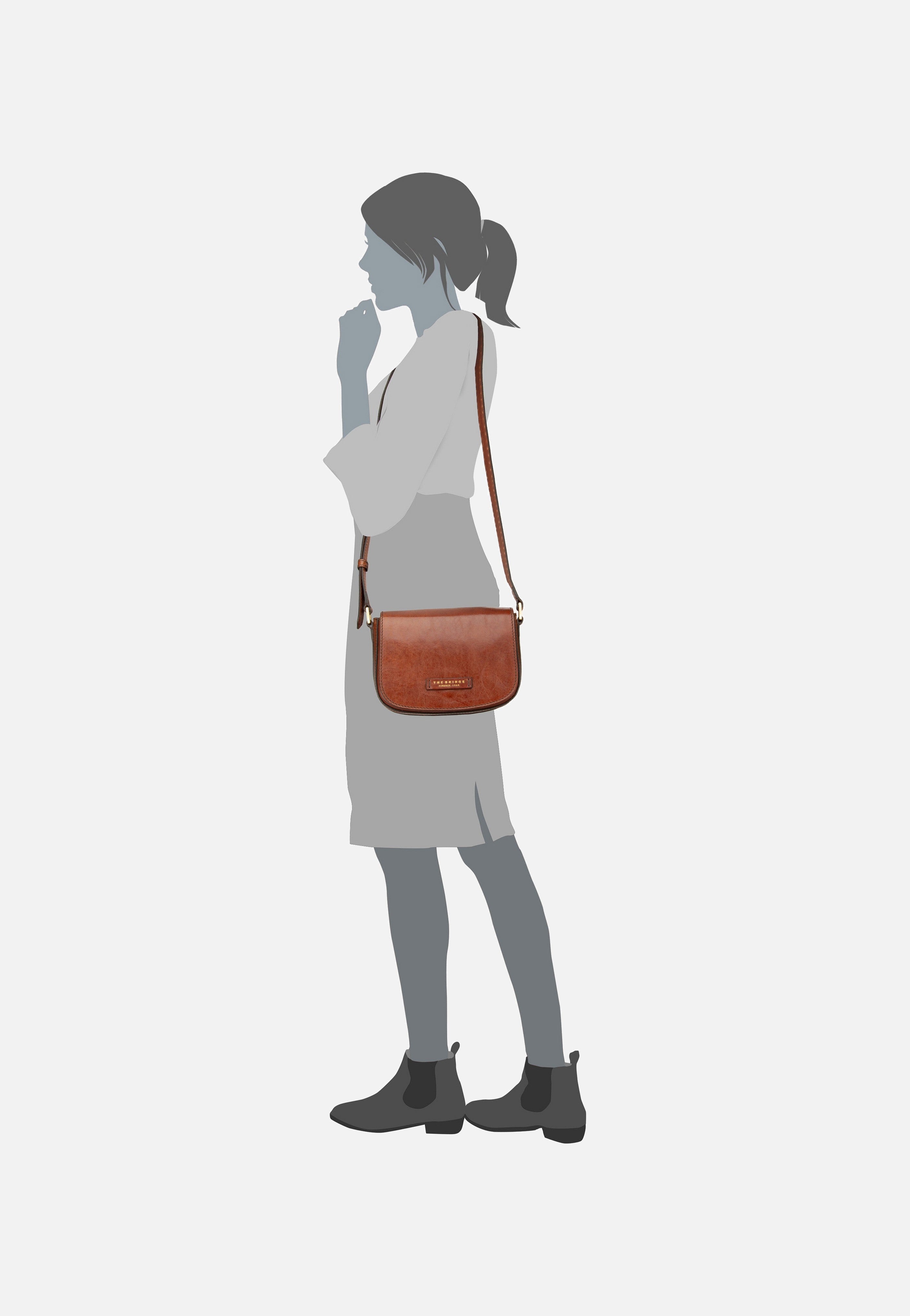 The Bridge - Viitoria 4203 Marrone/Oro - Saddle Bag | Women-Image