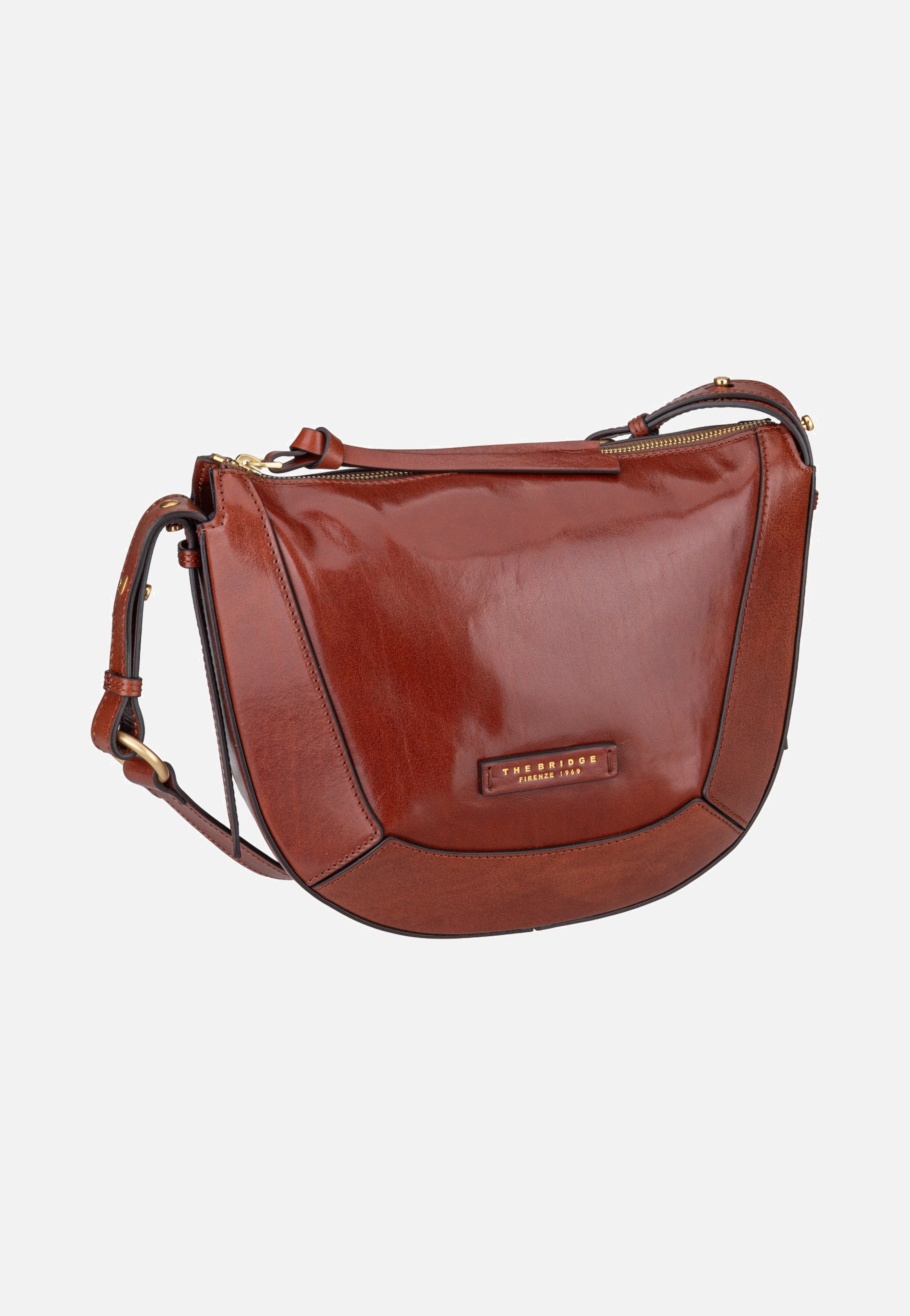 The Bridge Fedora Crossbody Marrone/Oro Umhängetasche