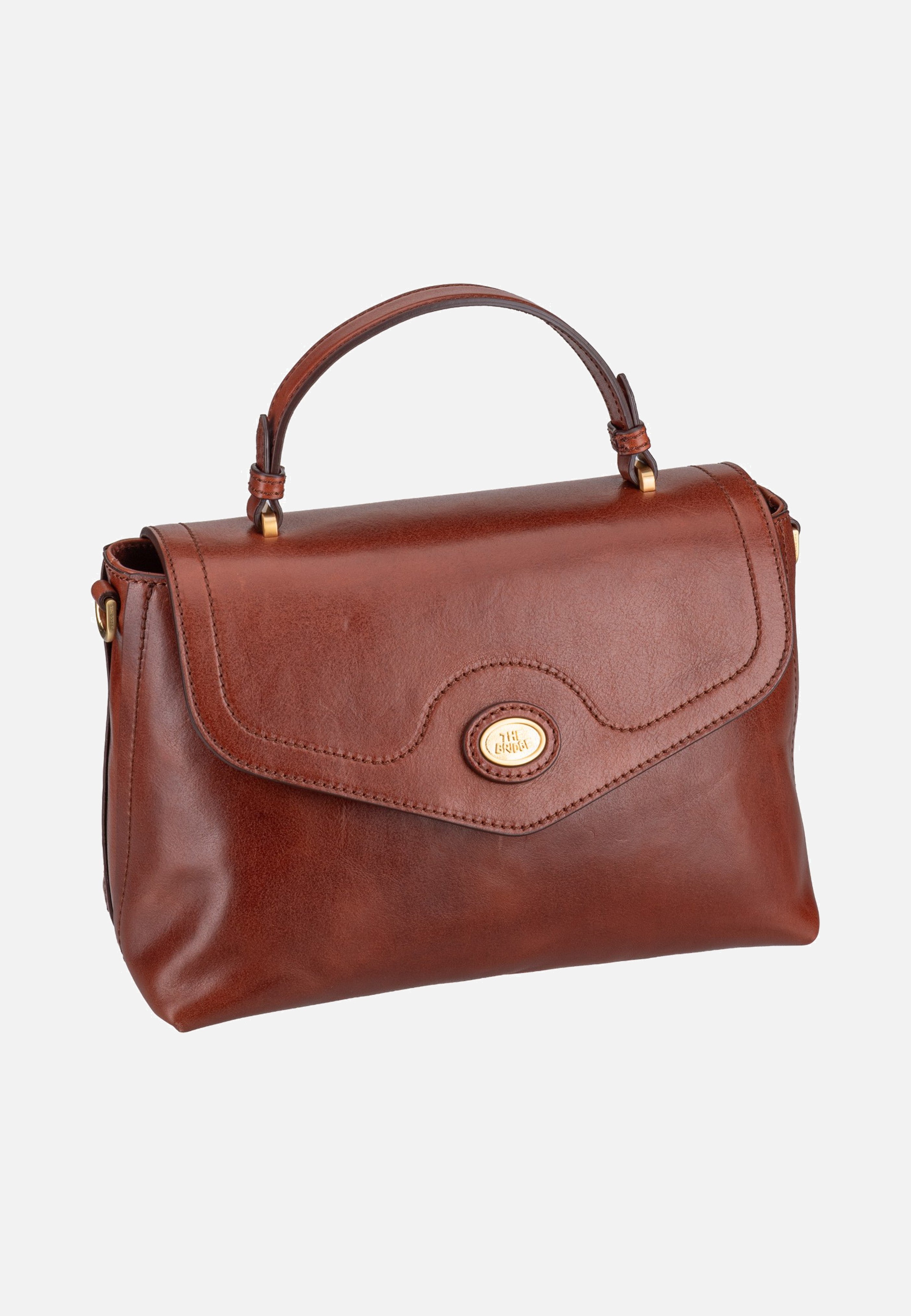 The Bridge Stodo Top Marrone/Oro Handle Bag