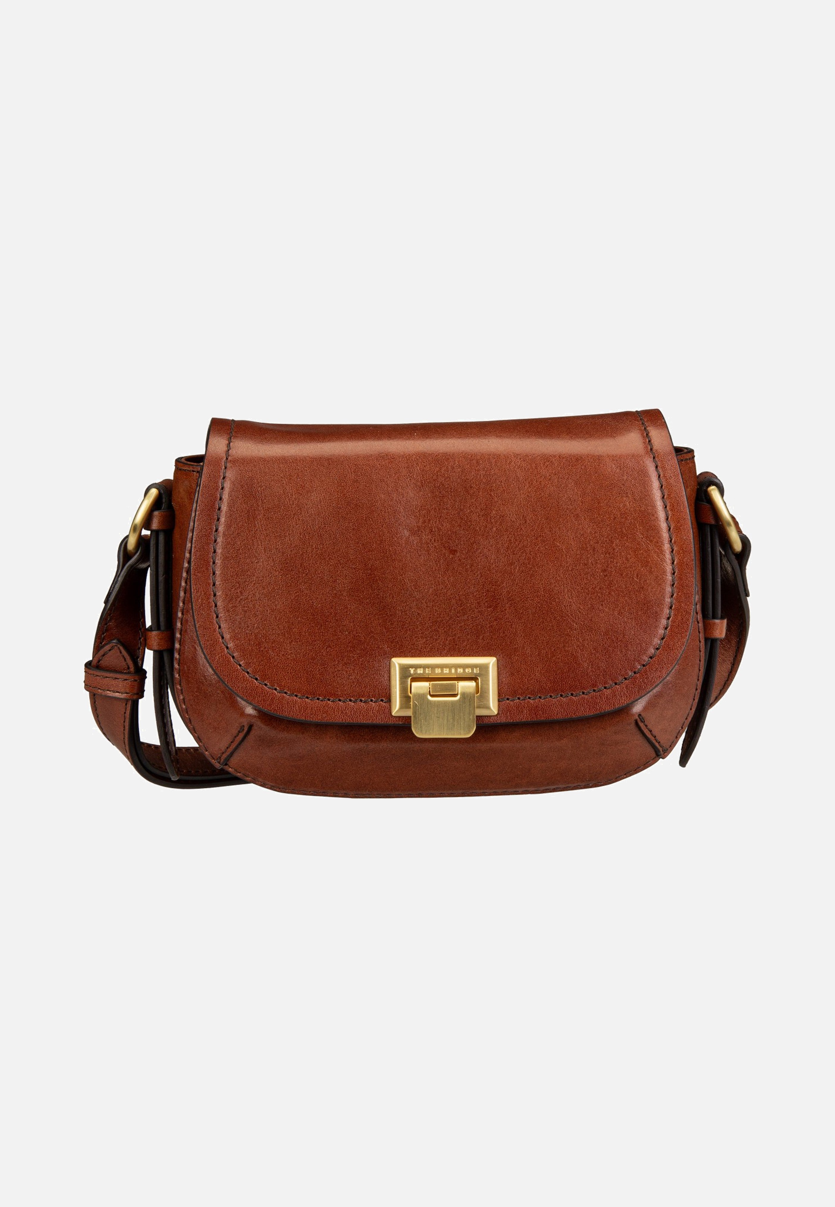 The Bridge - Federica Crossbody Marrone/Oro - Saddle Bag | Women-Image
