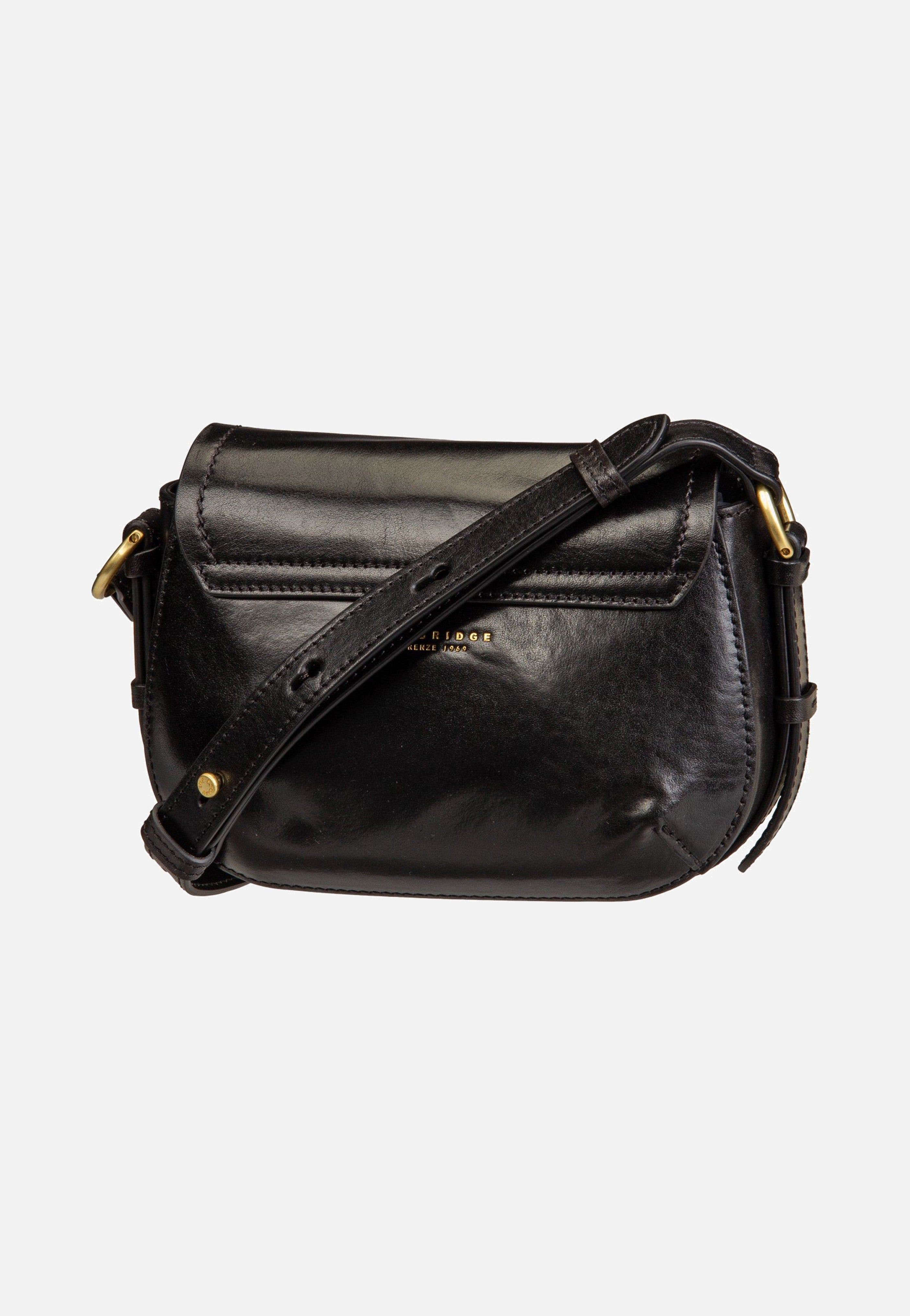 The Bridge - Federica Crossbody Nero/Oro - Saddle Bag | Women-Image