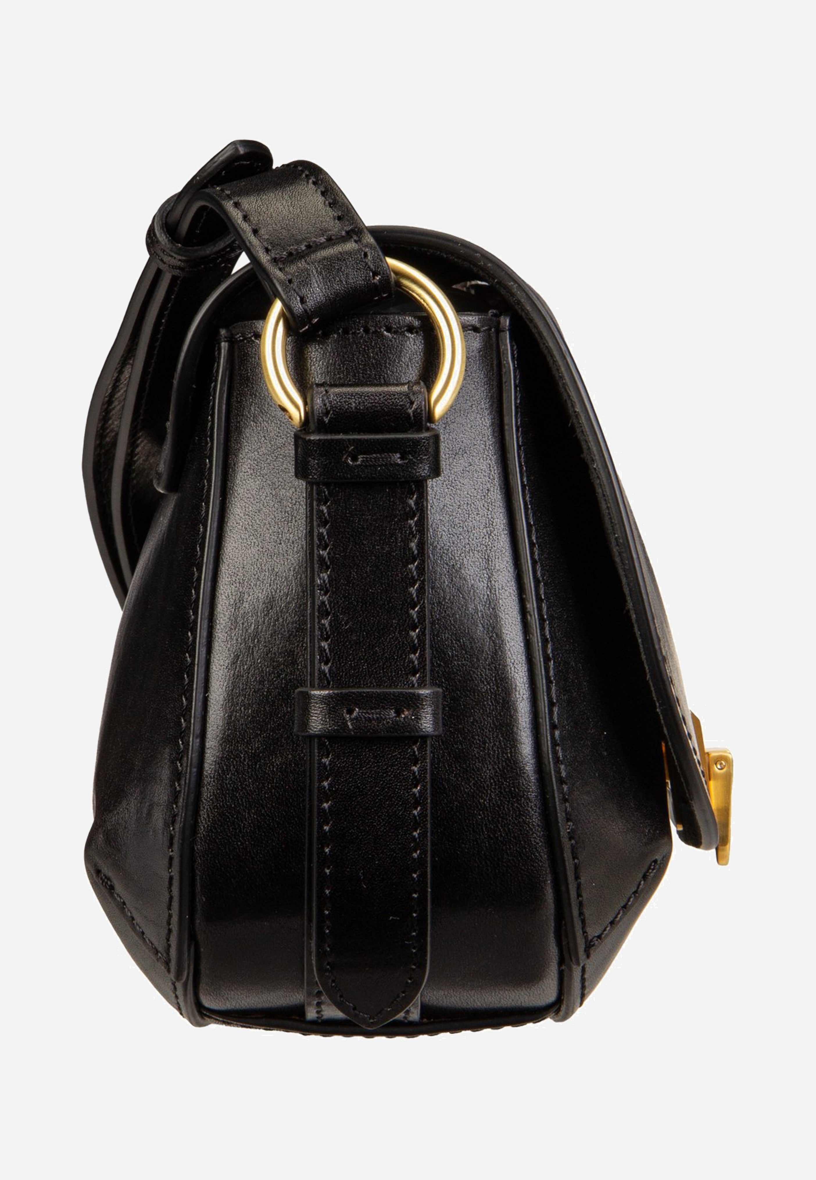 The Bridge - Federica Crossbody Nero/Oro - Saddle Bag | Women-Image