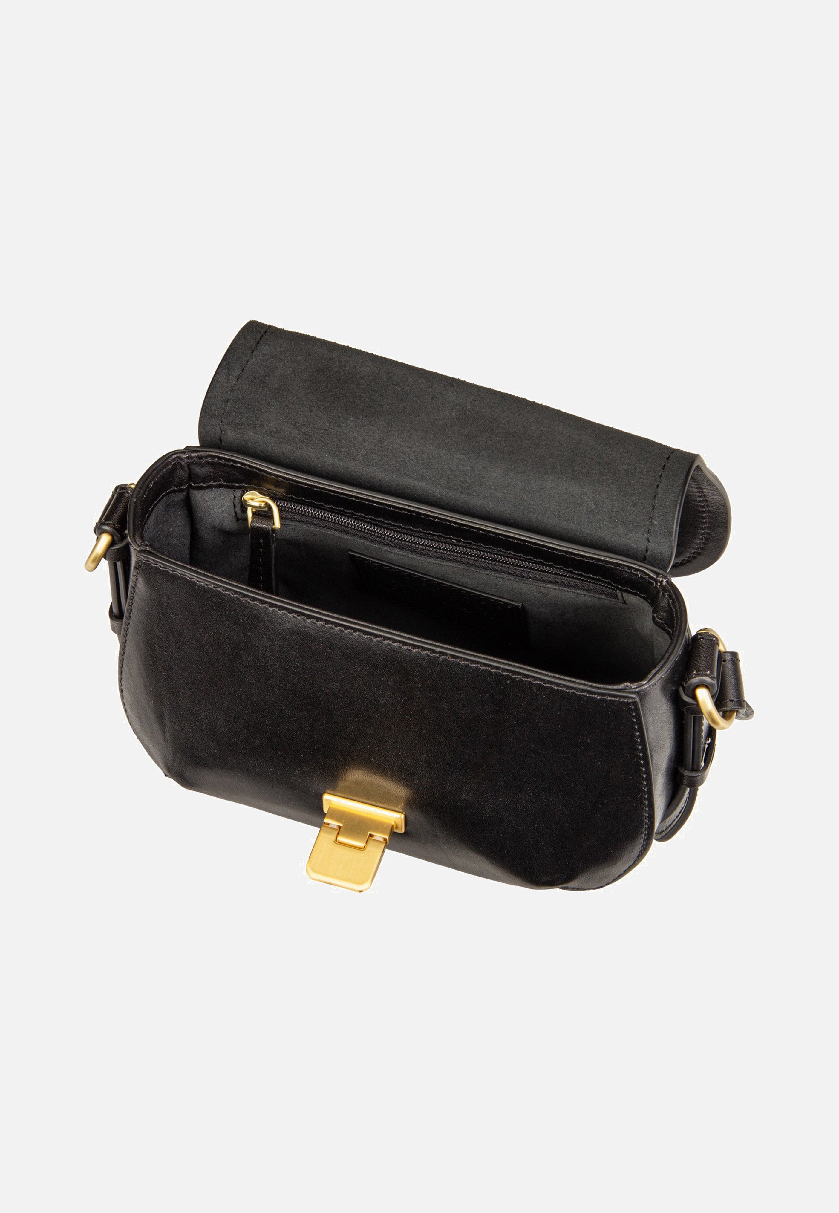 The Bridge - Federica Crossbody Nero/Oro - Saddle Bag | Women-Image