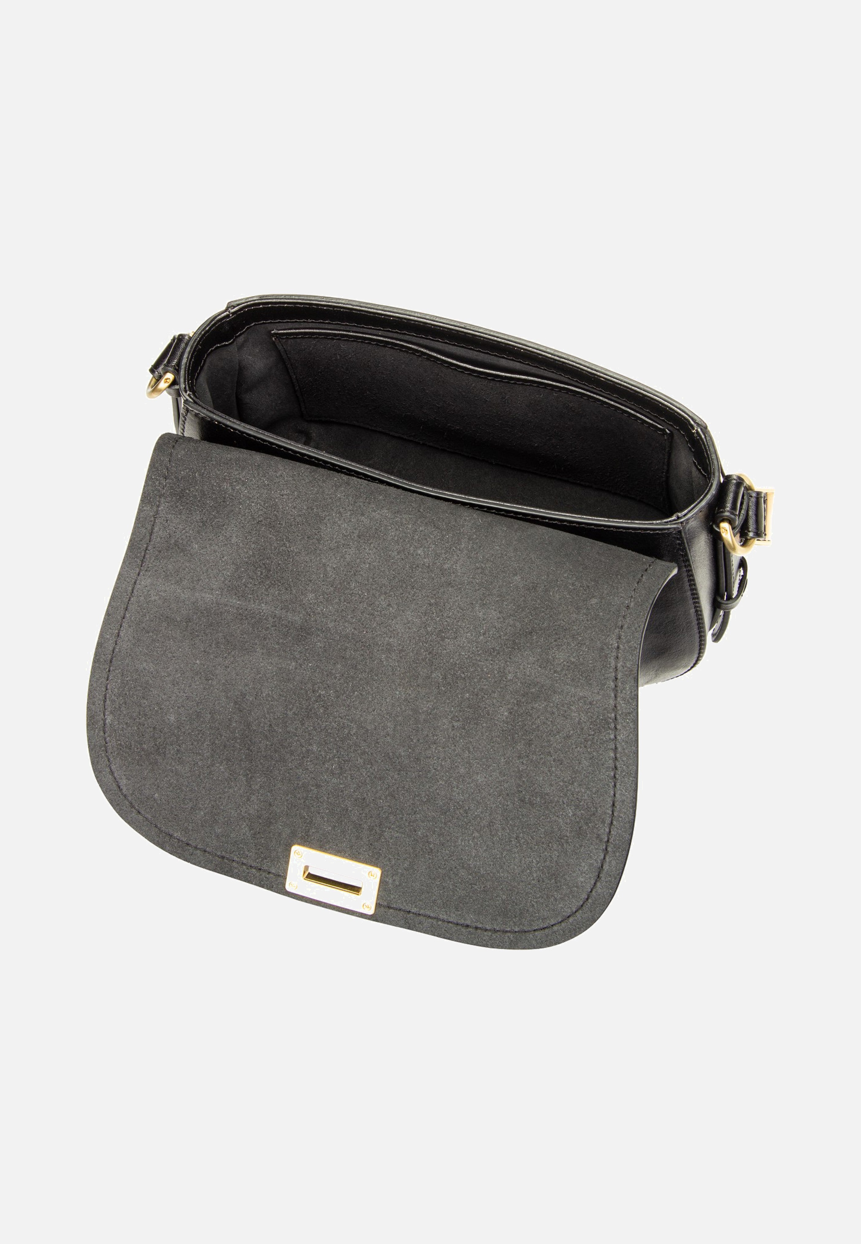 The Bridge Federica Crossbody Nero/Oro Umhängetasche
