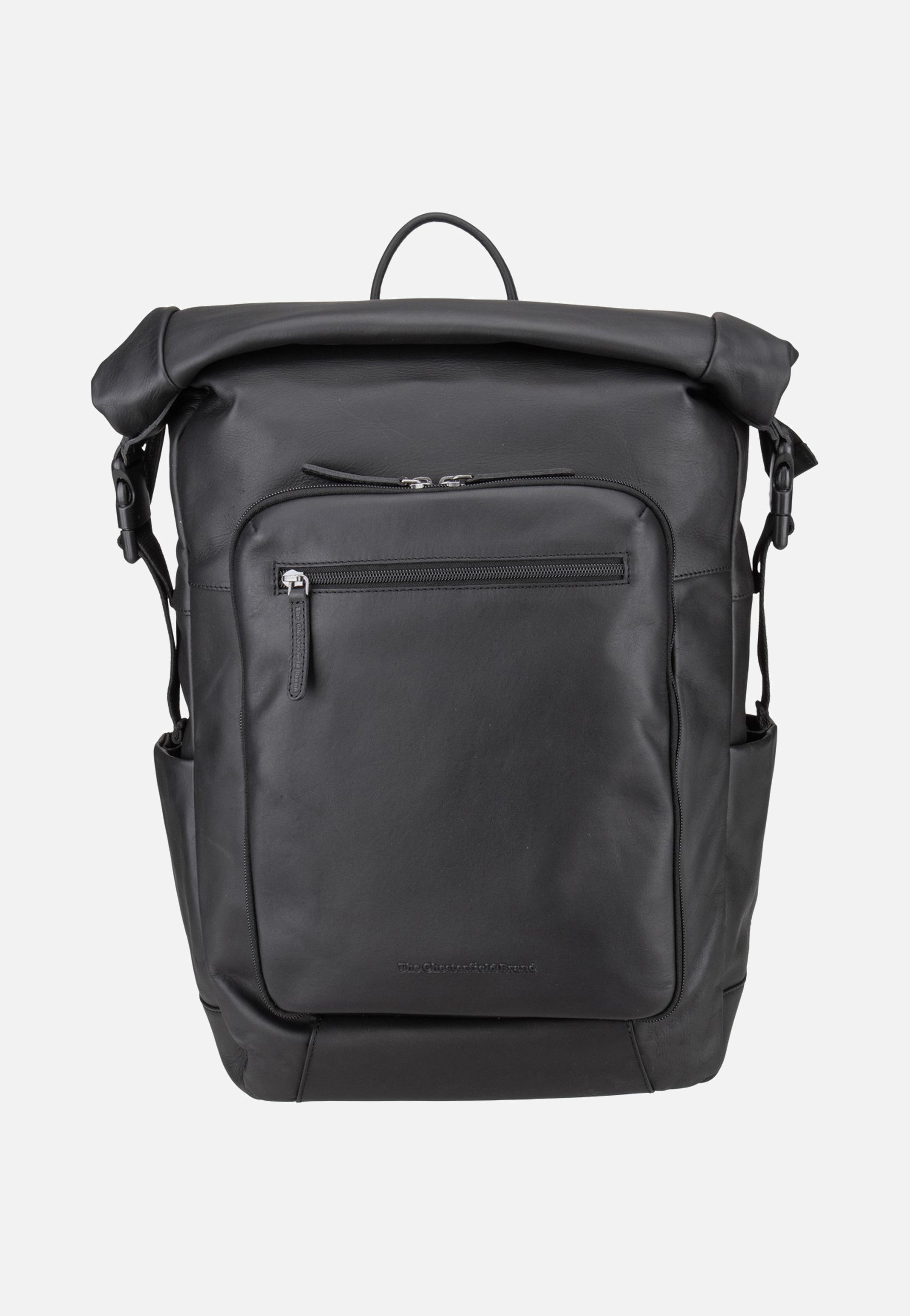 The Chesterfield Brand Remo 0713 Black Rolltop Rucksack