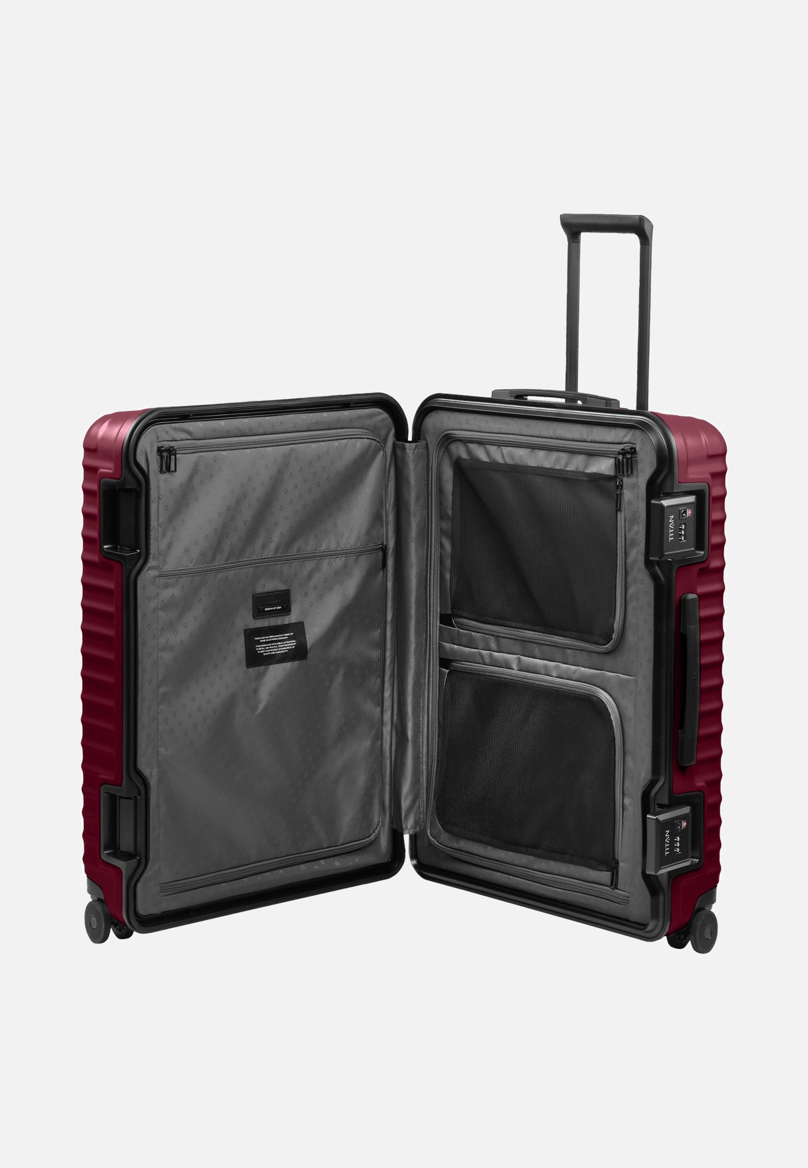 Titan OVERSEAS 4w Trolley L Emberwood Red Suitcase
