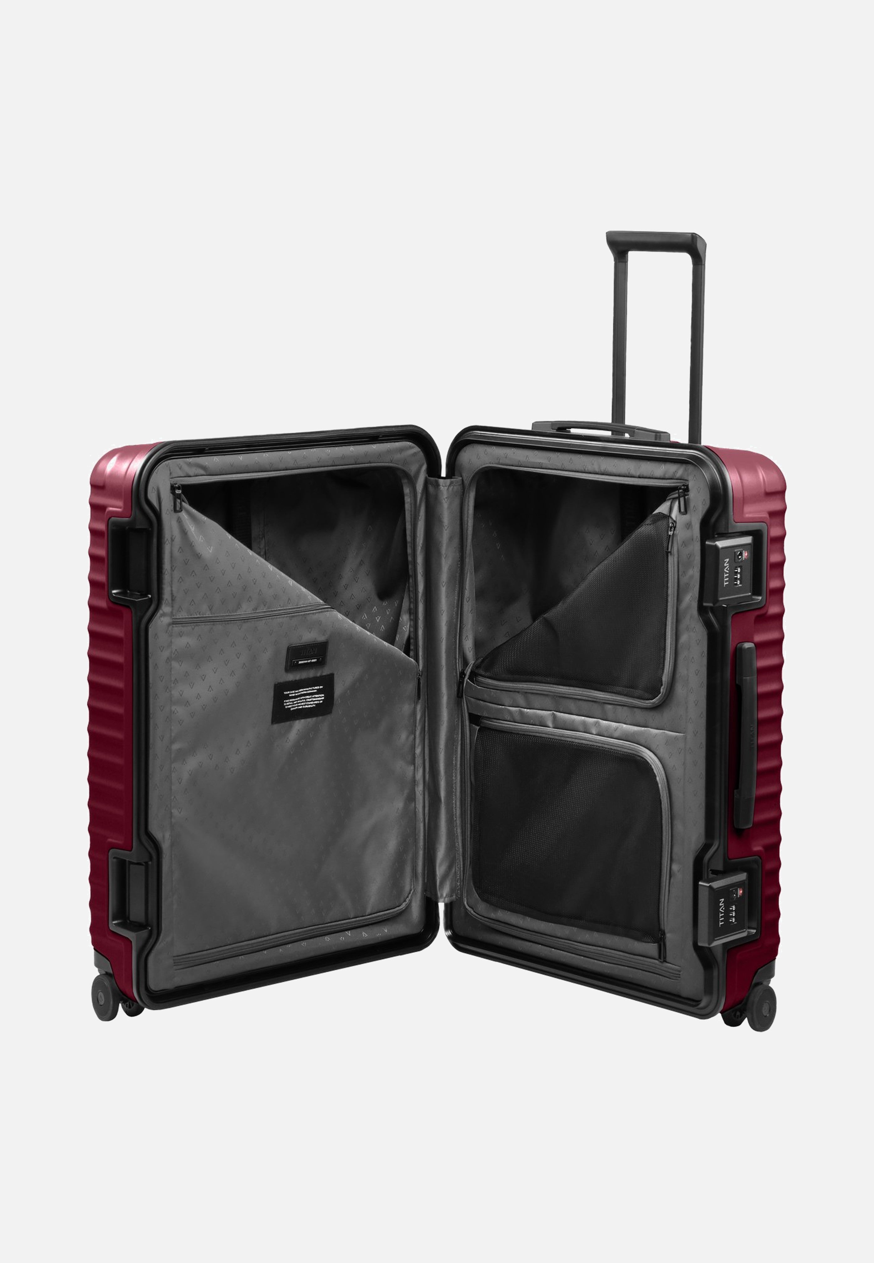 Titan OVERSEAS 4w Trolley L Emberwood Red Suitcase