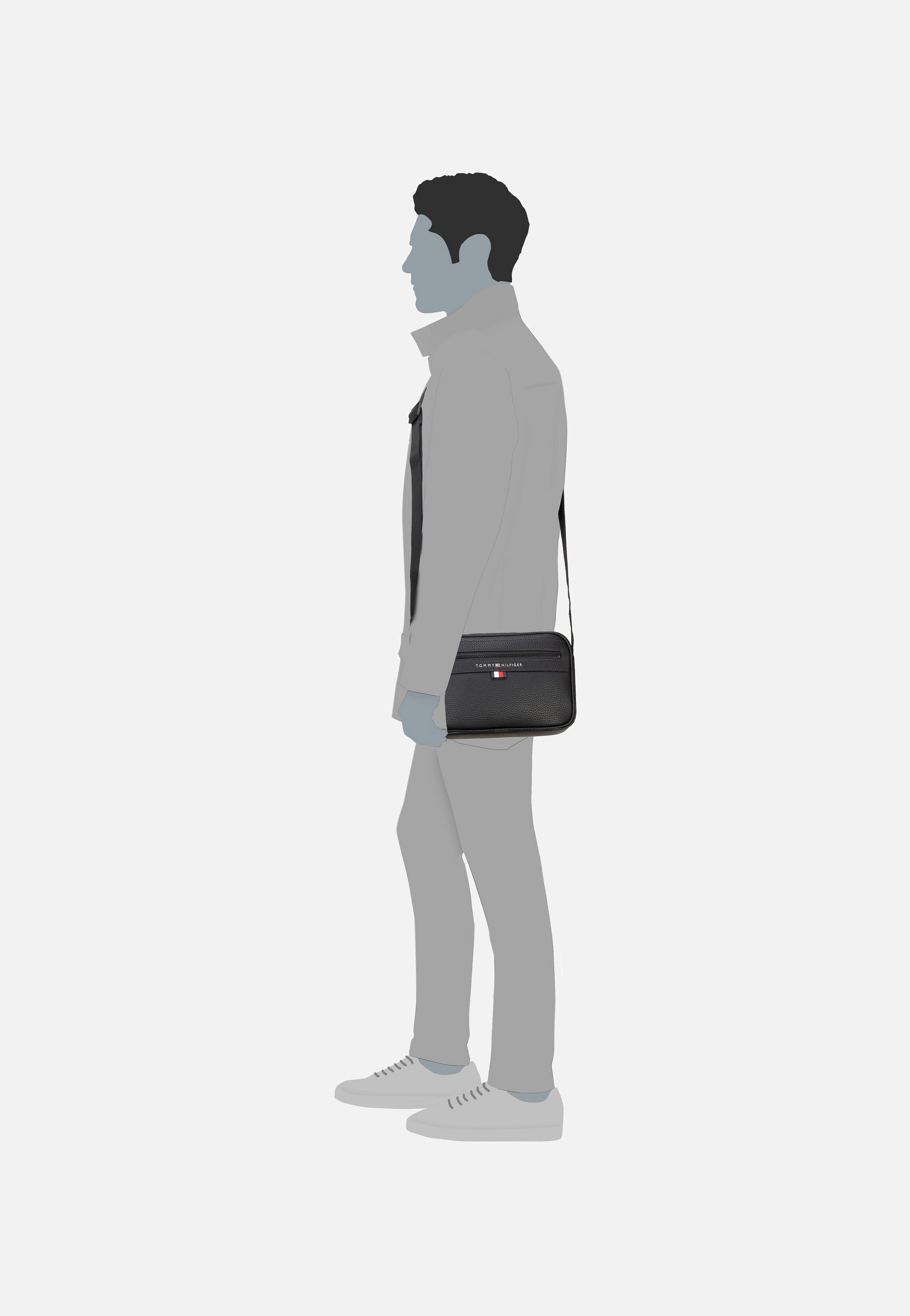 Tommy Hilfiger Essential PU EW Reporter Black Umhängetasche