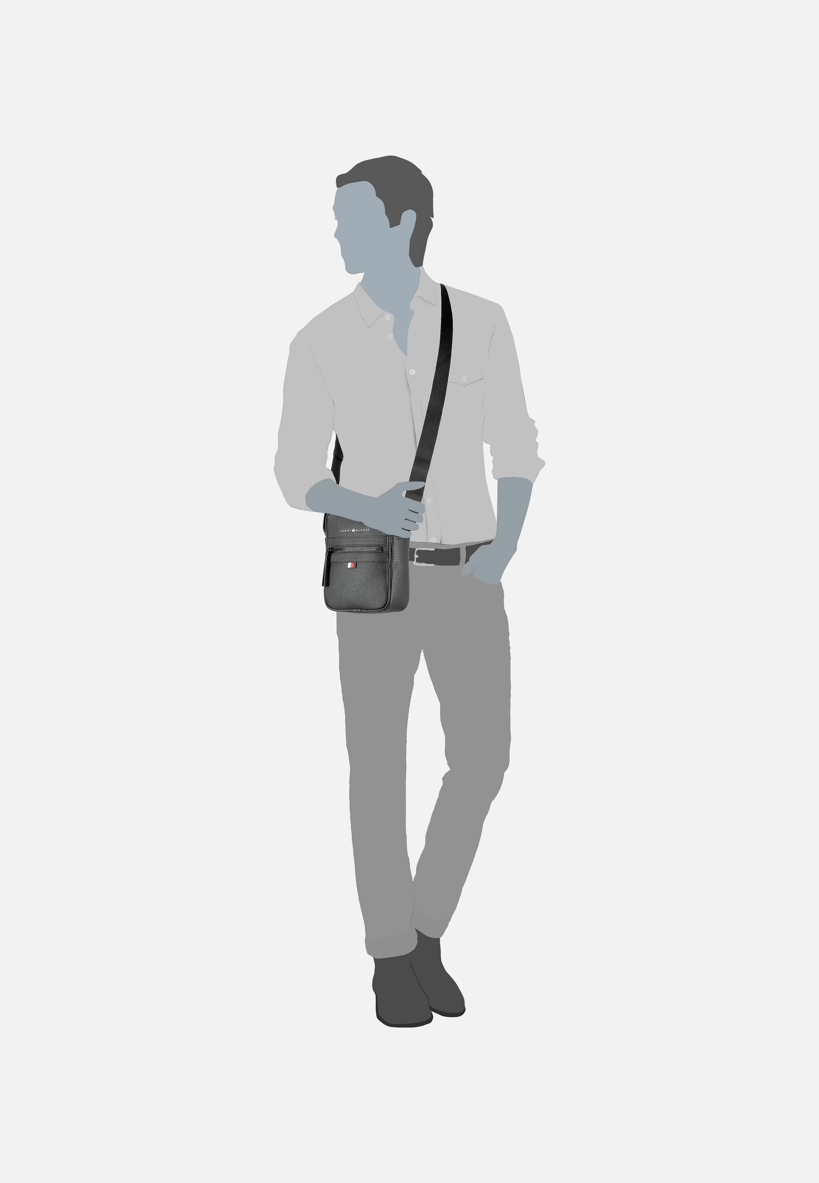 Tommy Hilfiger - Essential PU Mini Reporter Black - Shoulder Bag | Men-Image