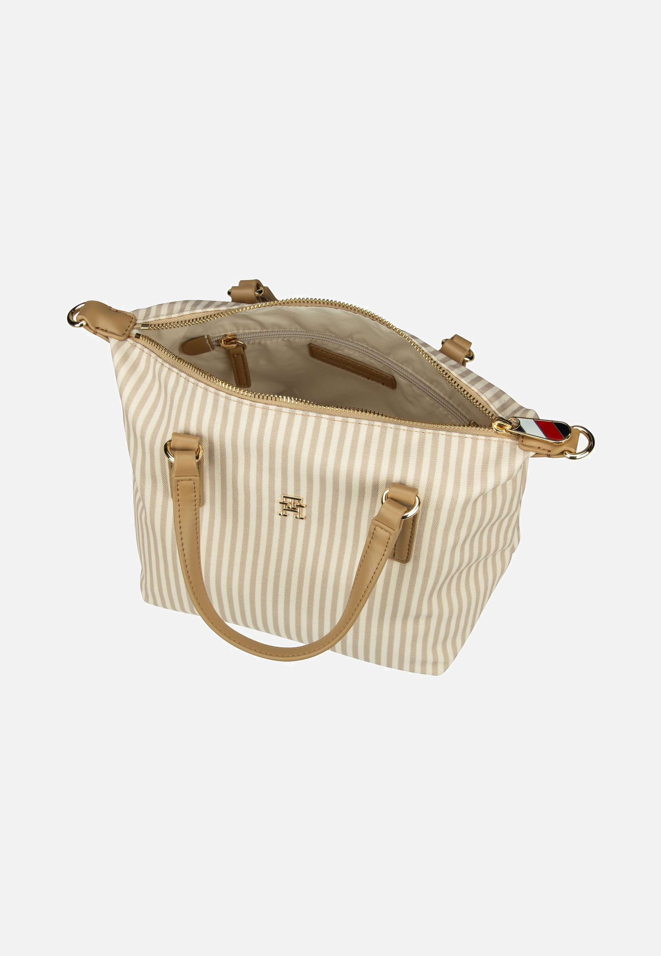 Tommy Hilfiger - Poppy Summer Small 17202 SP25 Safari Canvas Stripe - Handle Bag | Women-Image
