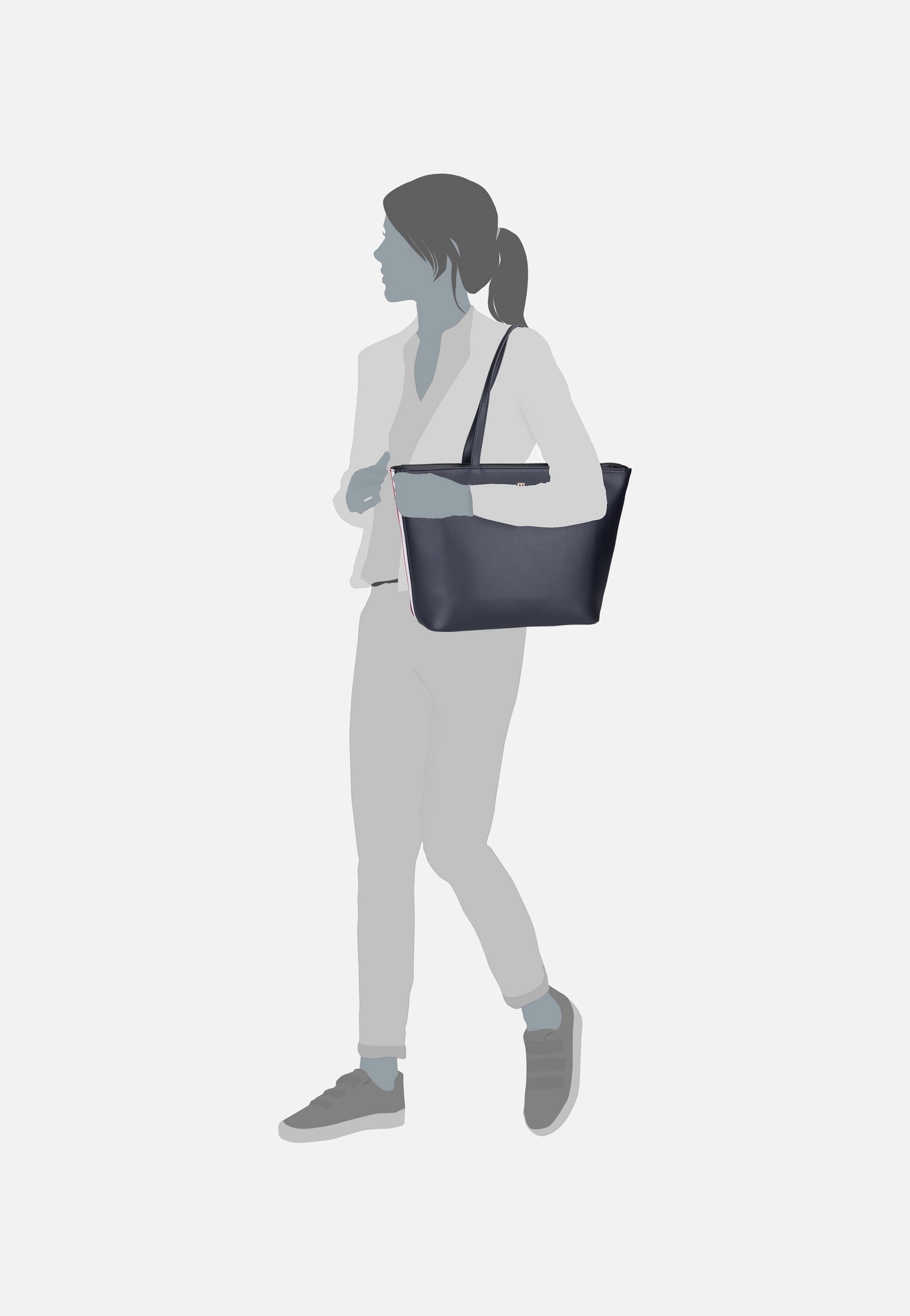 Tommy Hilfiger - TH Essential SC Tote PSP24 Space Blue - Shopper | Women-Image