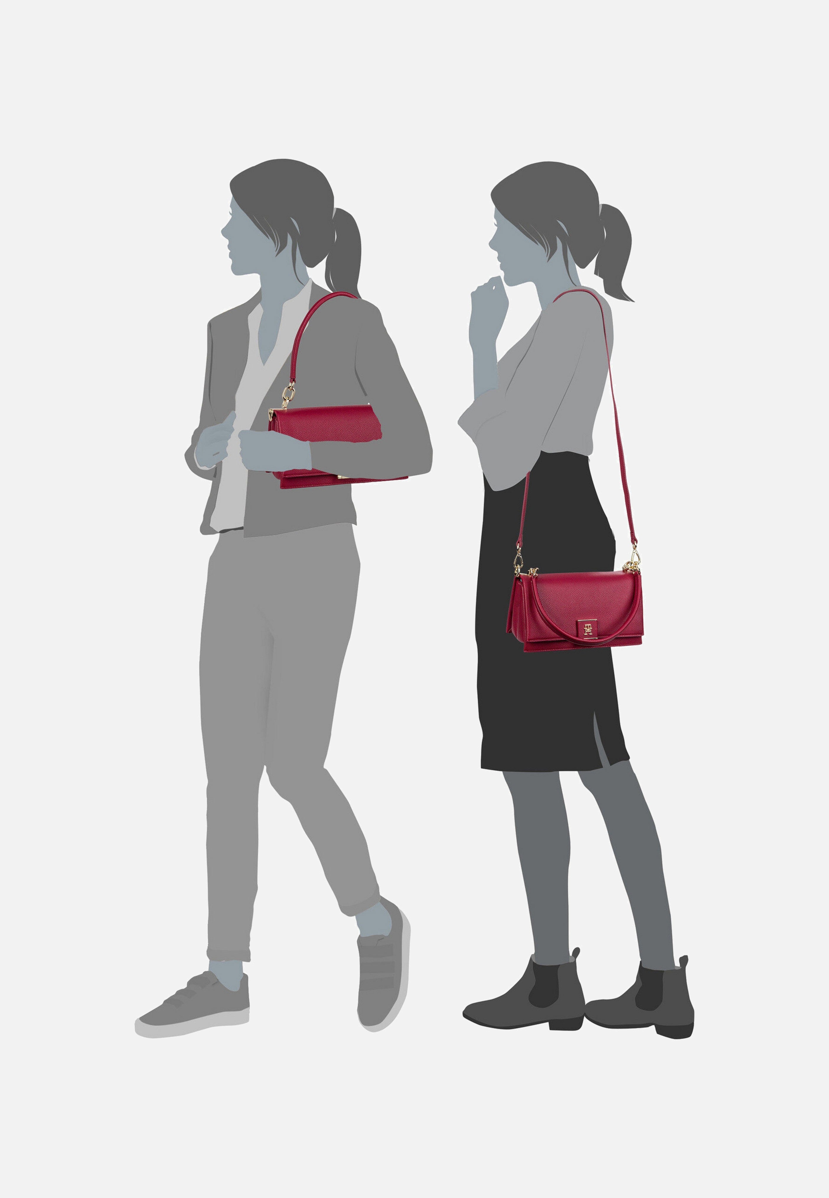 Tommy Hilfiger - TH Her Medium 17216 SP25 Rouge - Shoulder Bag | Women-Image