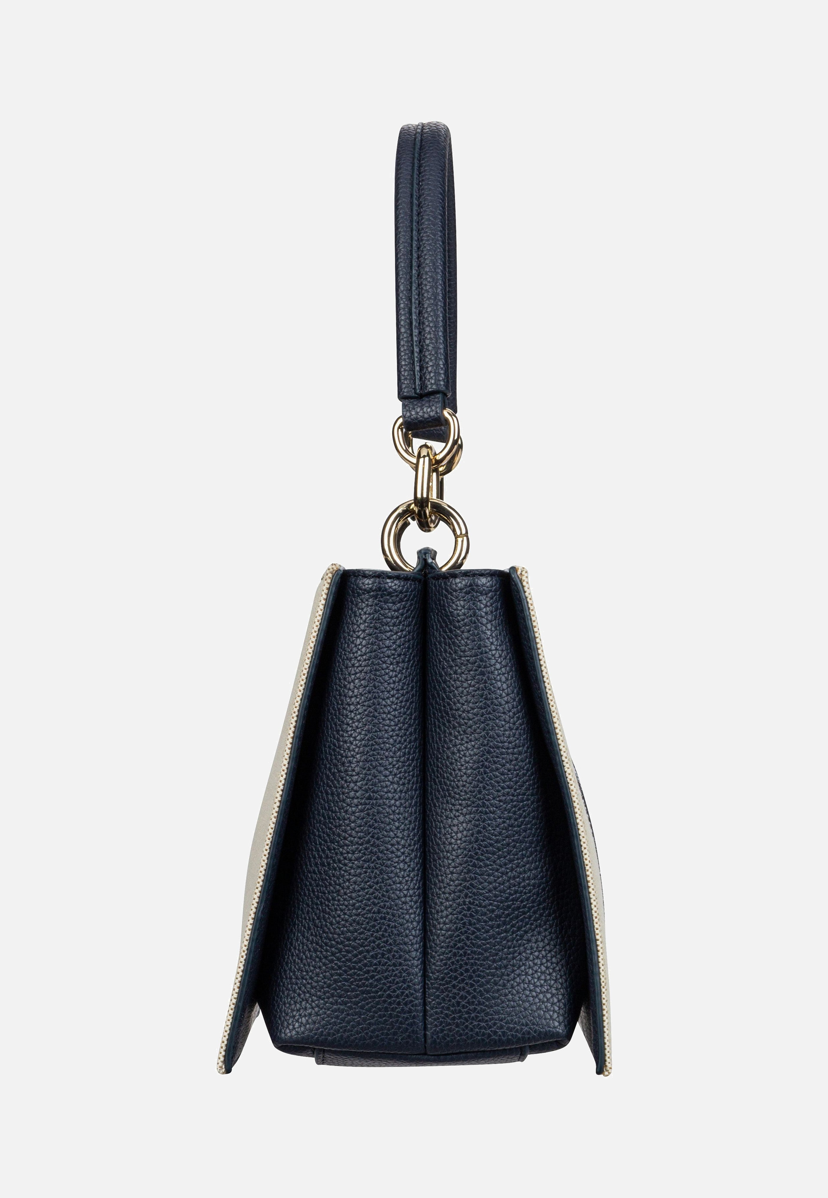 Tommy Hilfiger - TH Her Mini Stripes 17435 SP25 Space Blue Canvas Mix - Handle Bag | Women-Image