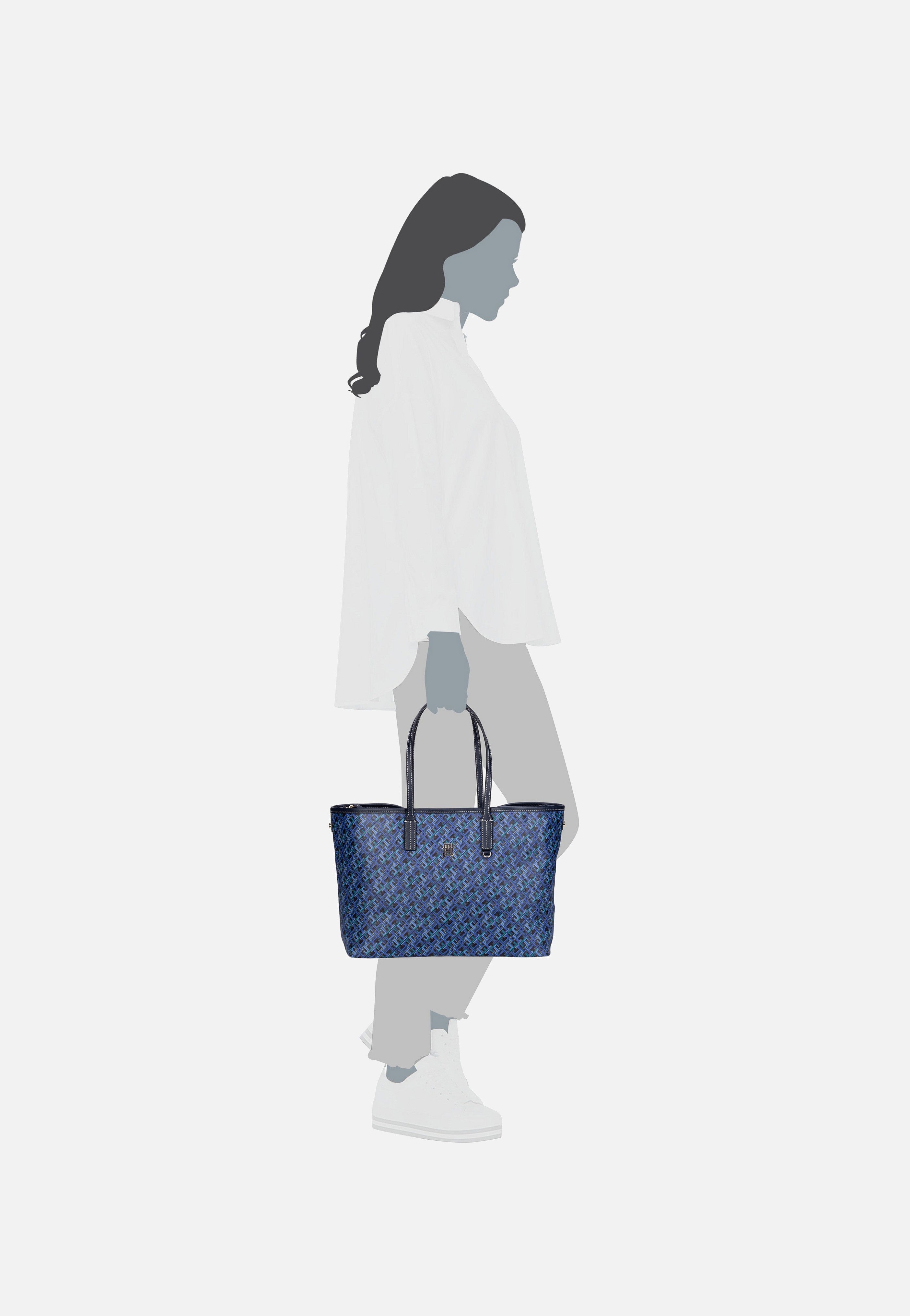 Tommy Hilfiger - TH Monoplay Leather Tote SP24 Space Blue - Shopper | Women-Image