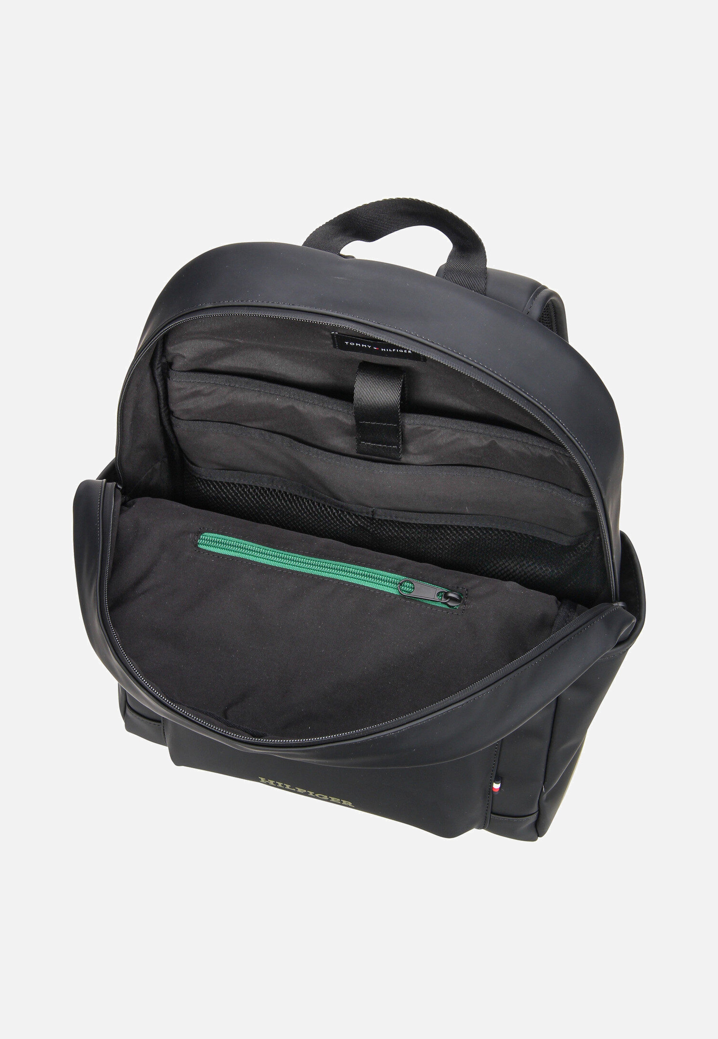 Tommy Hilfiger - TH Monotype Rain PU Dome PF24 Black - Backpack | Men-Image