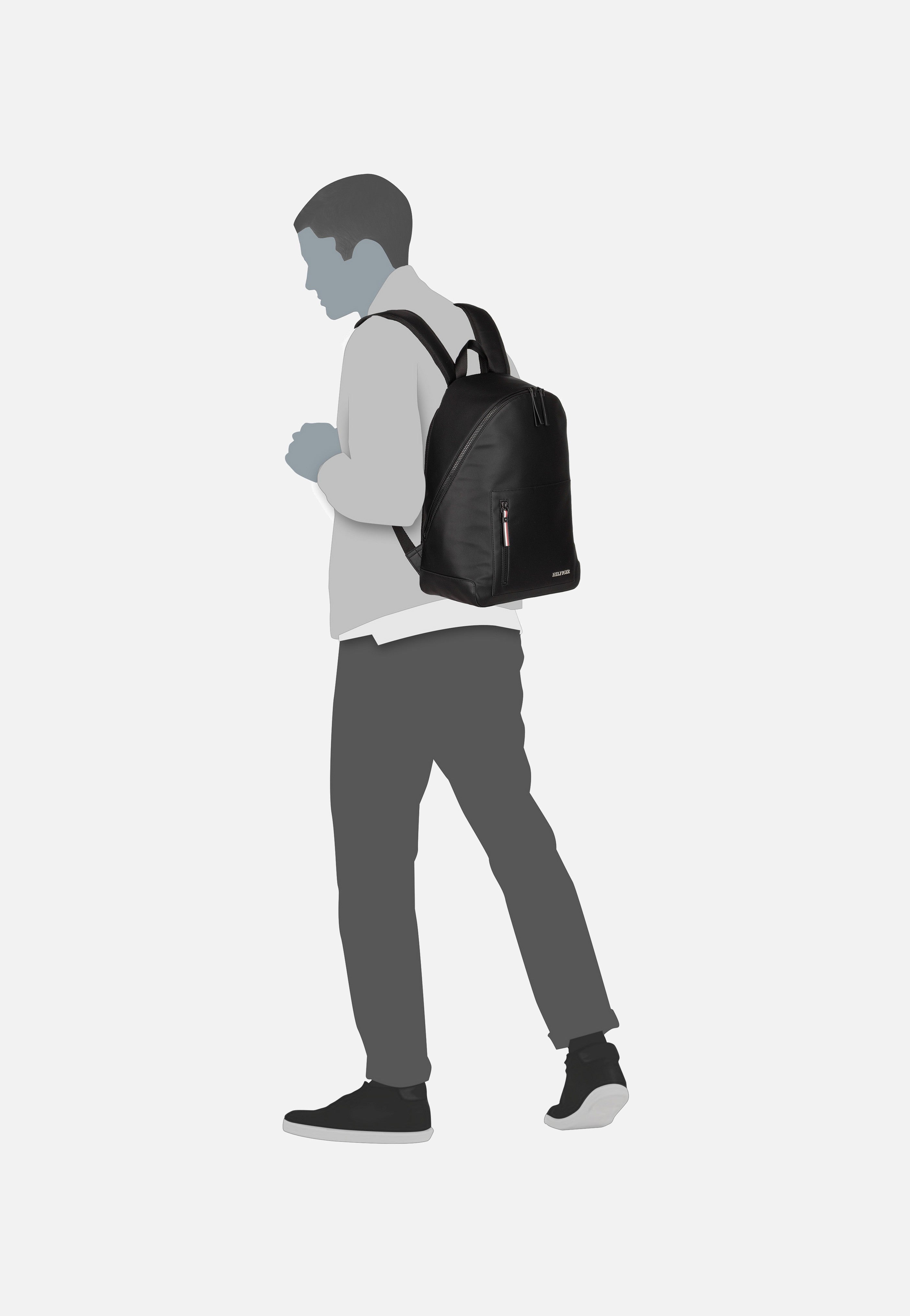 Tommy Hilfiger - TH Piqué SP24 Black - Backpack | Men-Image