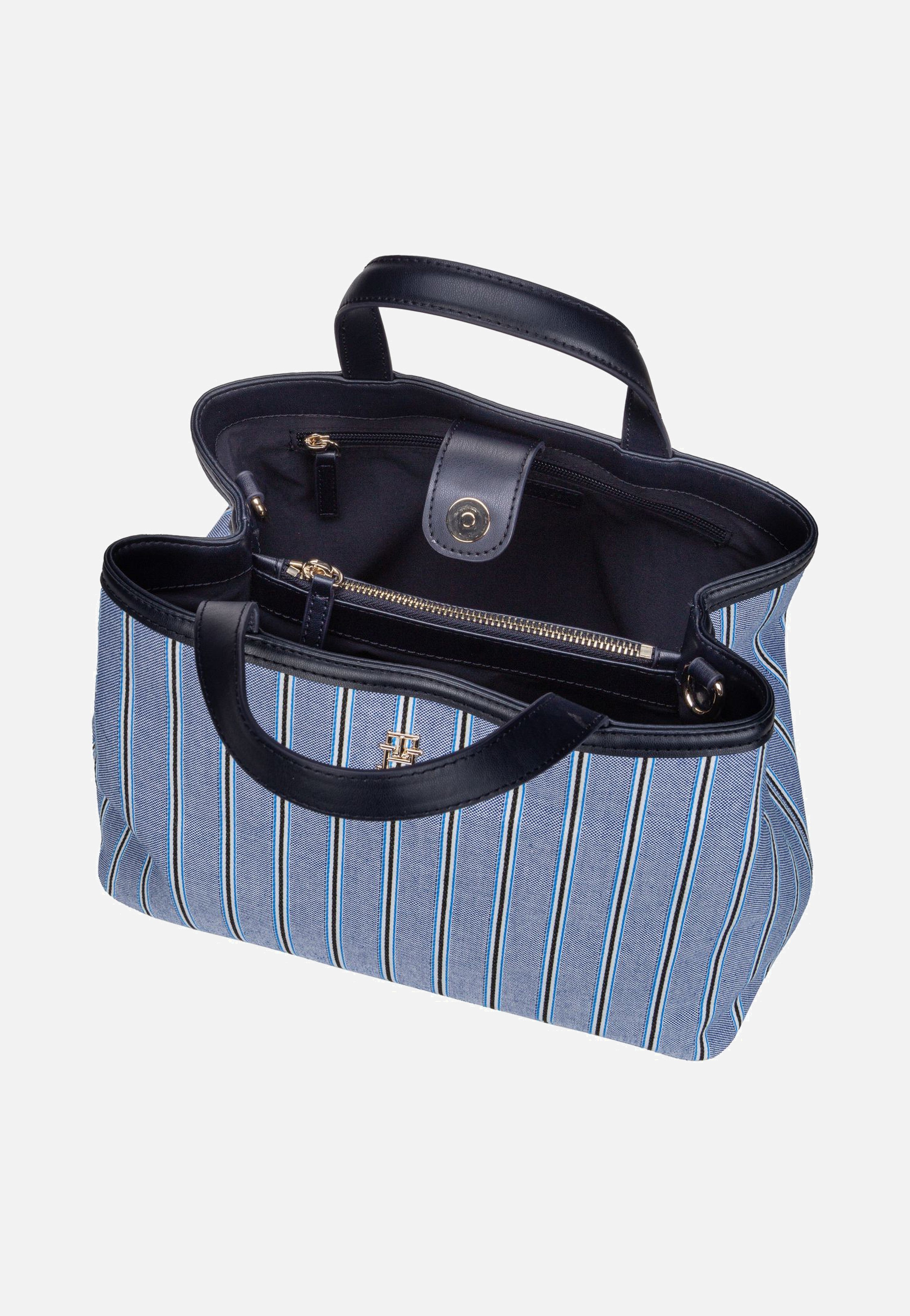 Tommy Hilfiger - TH Spring Chic Stripes SP24 Space Blue Stripes - Tote Bag | Women-Image