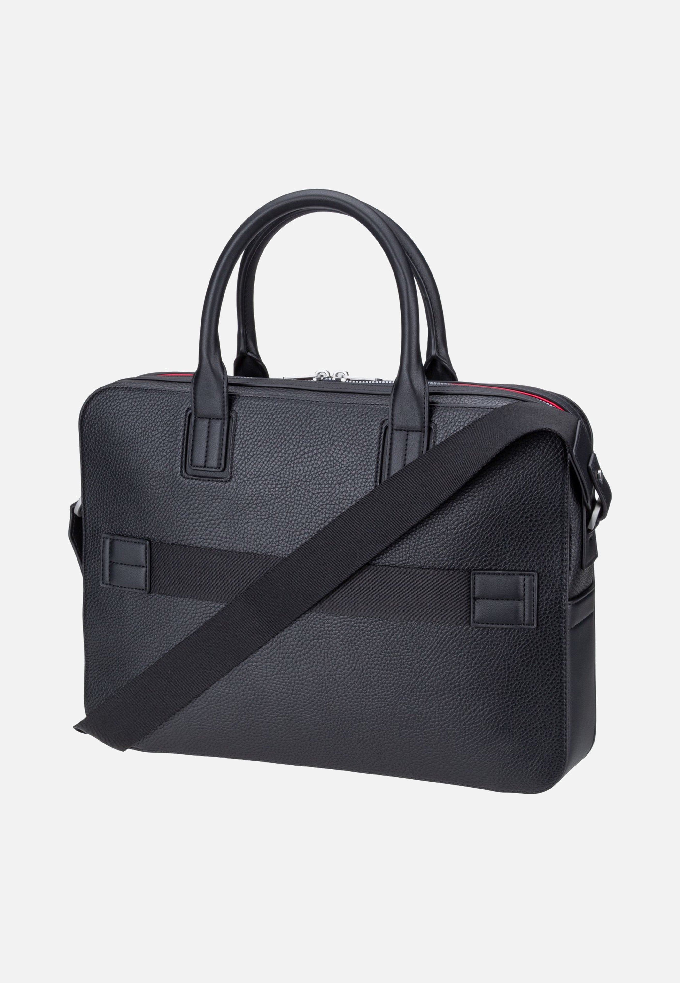 Tommy Hilfiger TH Central Slim Computer Black Briefcase