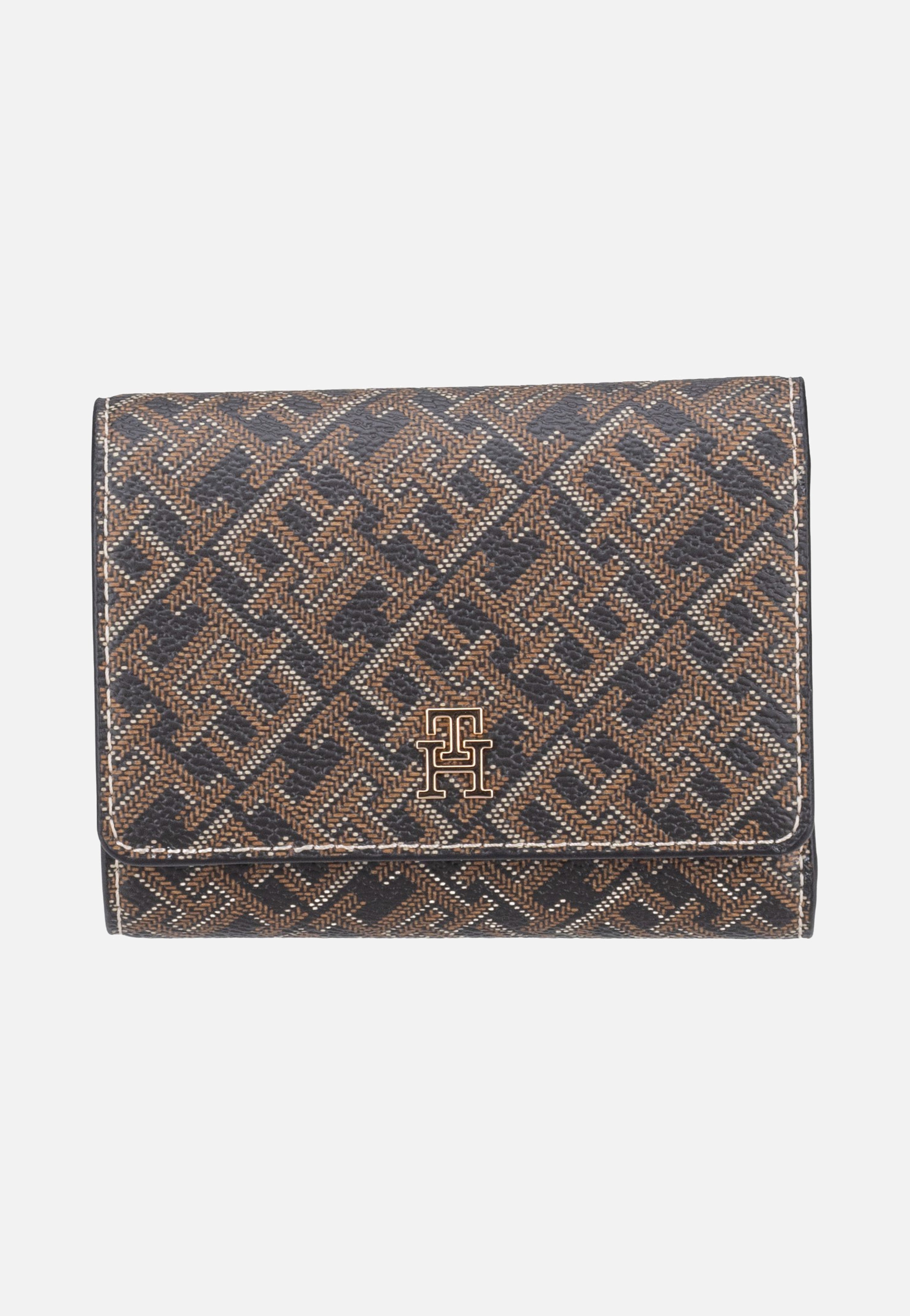 Tommy Hilfiger TH Icon Trifold Mono Print Black Mix Wallet
