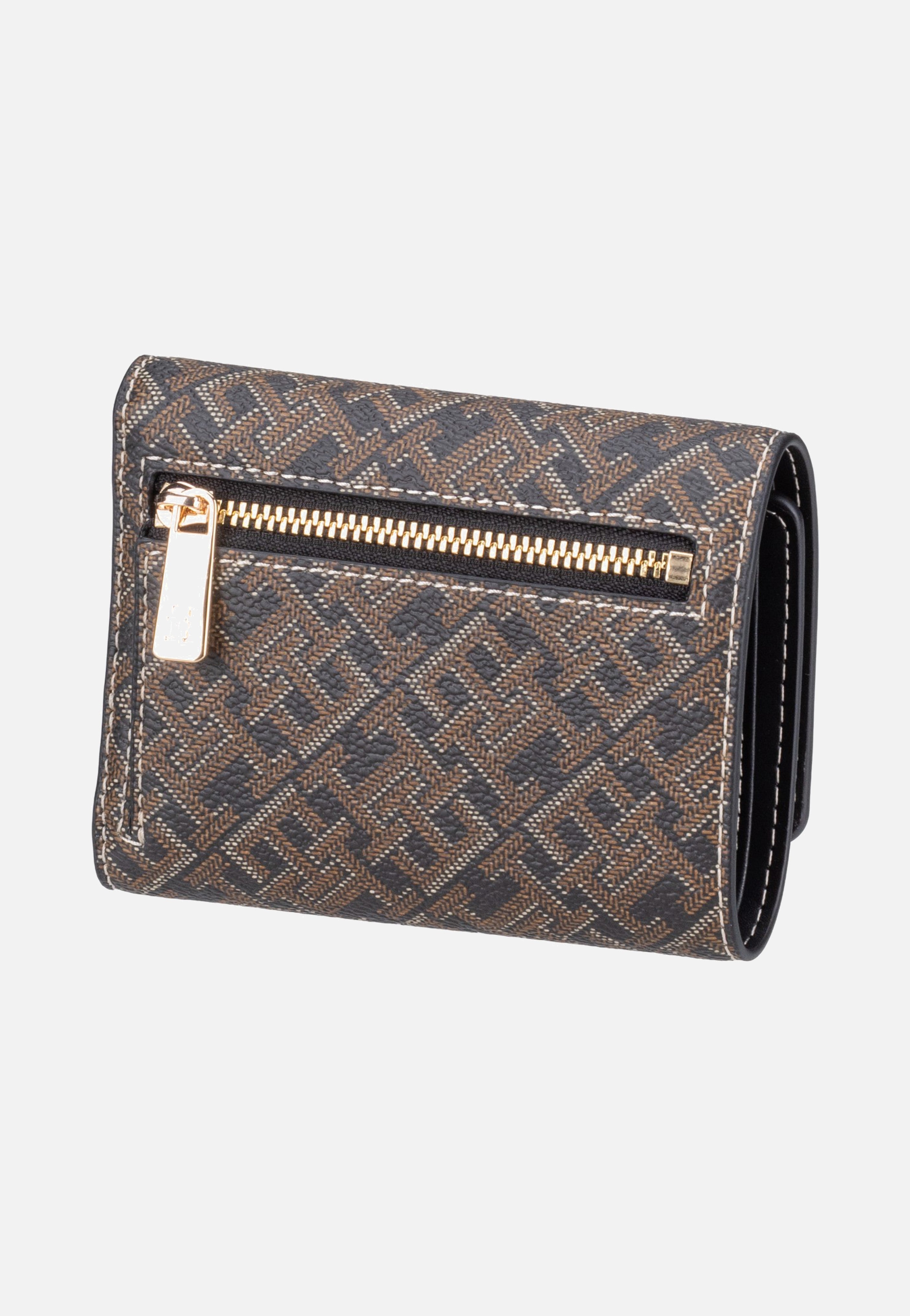 Tommy Hilfiger TH Icon Trifold Mono Print Black Mix Wallet