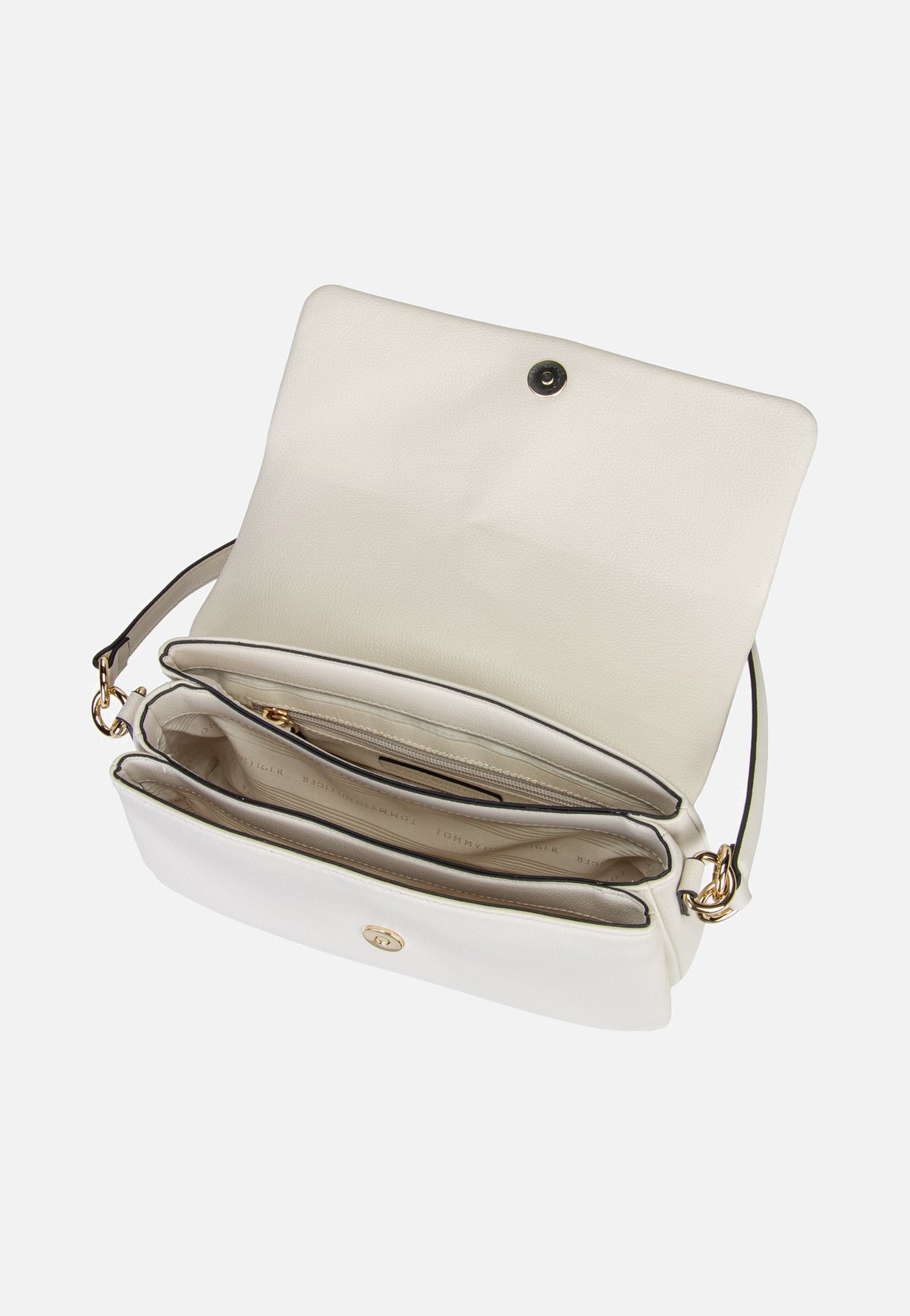 Tommy Hilfiger TH Libre Conv Flap Crossover Soft Cream Crossbody Bag