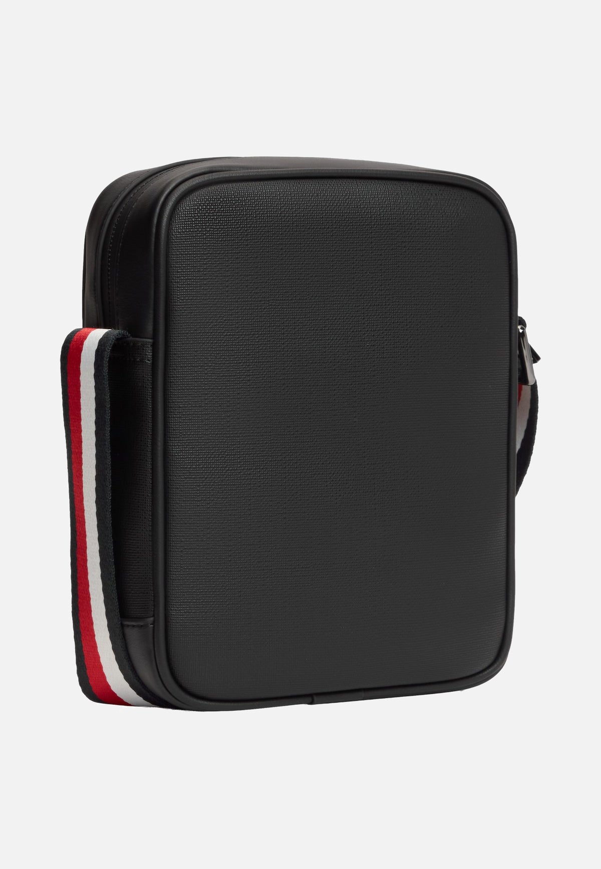 Tommy Hilfiger TH Textured Mini Reporter Black Crossbody Bag