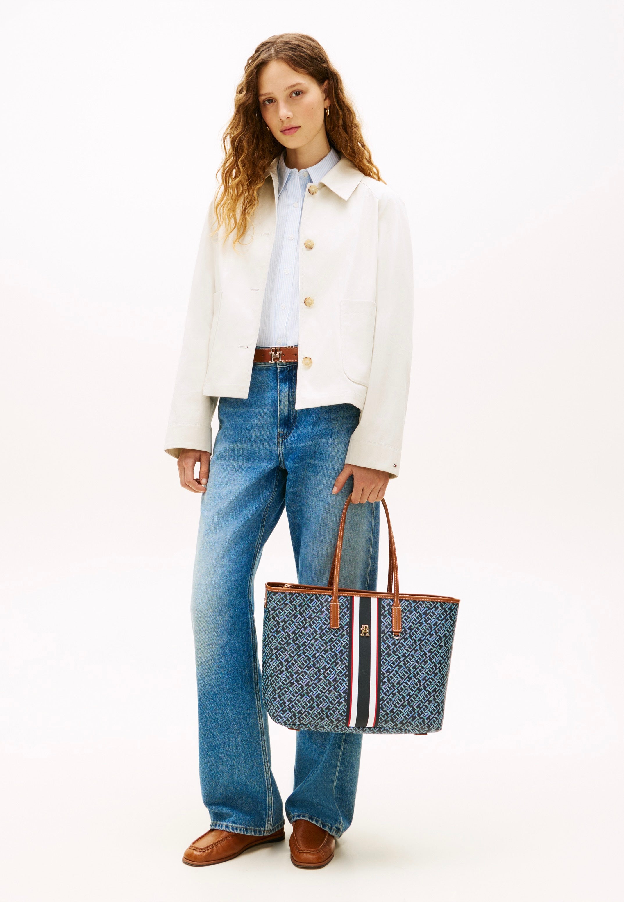 Tommy Hilfiger - TH Monoplay Tote Stripe Le Blue Mix - Shopper | Women-Image