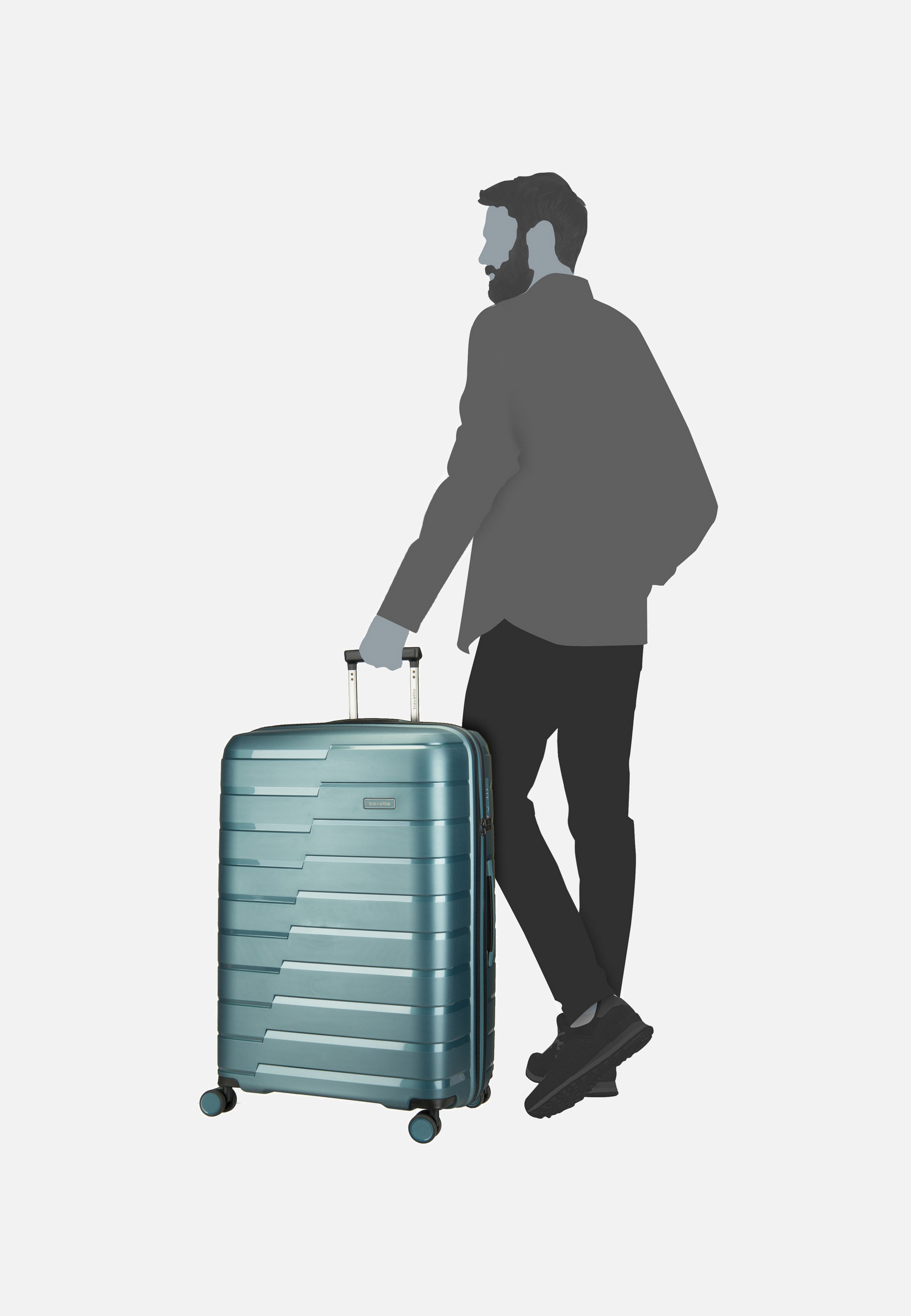 travelite - Air Base 4-Rad Trolley L Eisblau - Suitcase | Neutral-Image