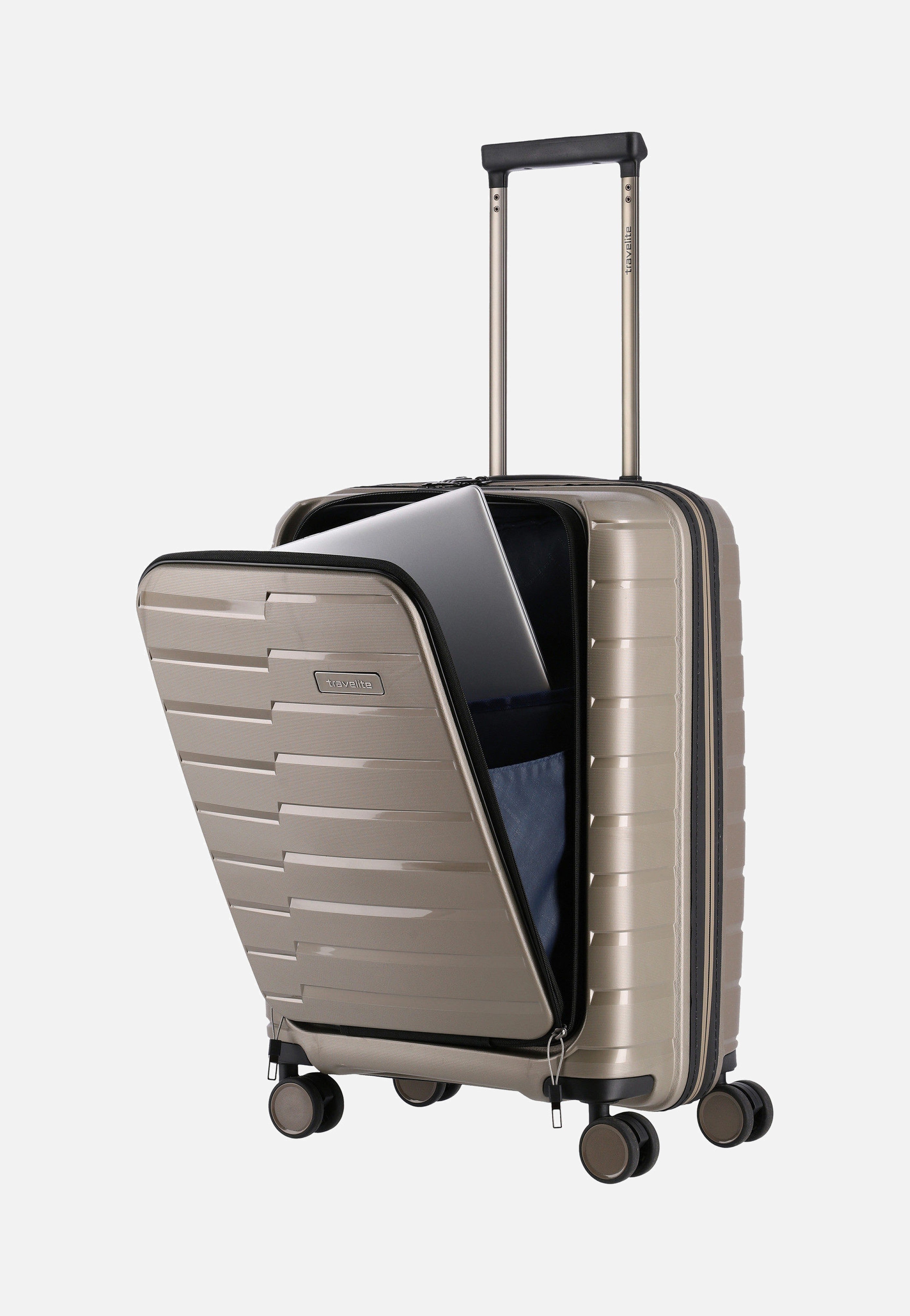travelite - Air Base 4-Rad Trolley S Vortasche Champagner - Suitcase | Neutral-Image