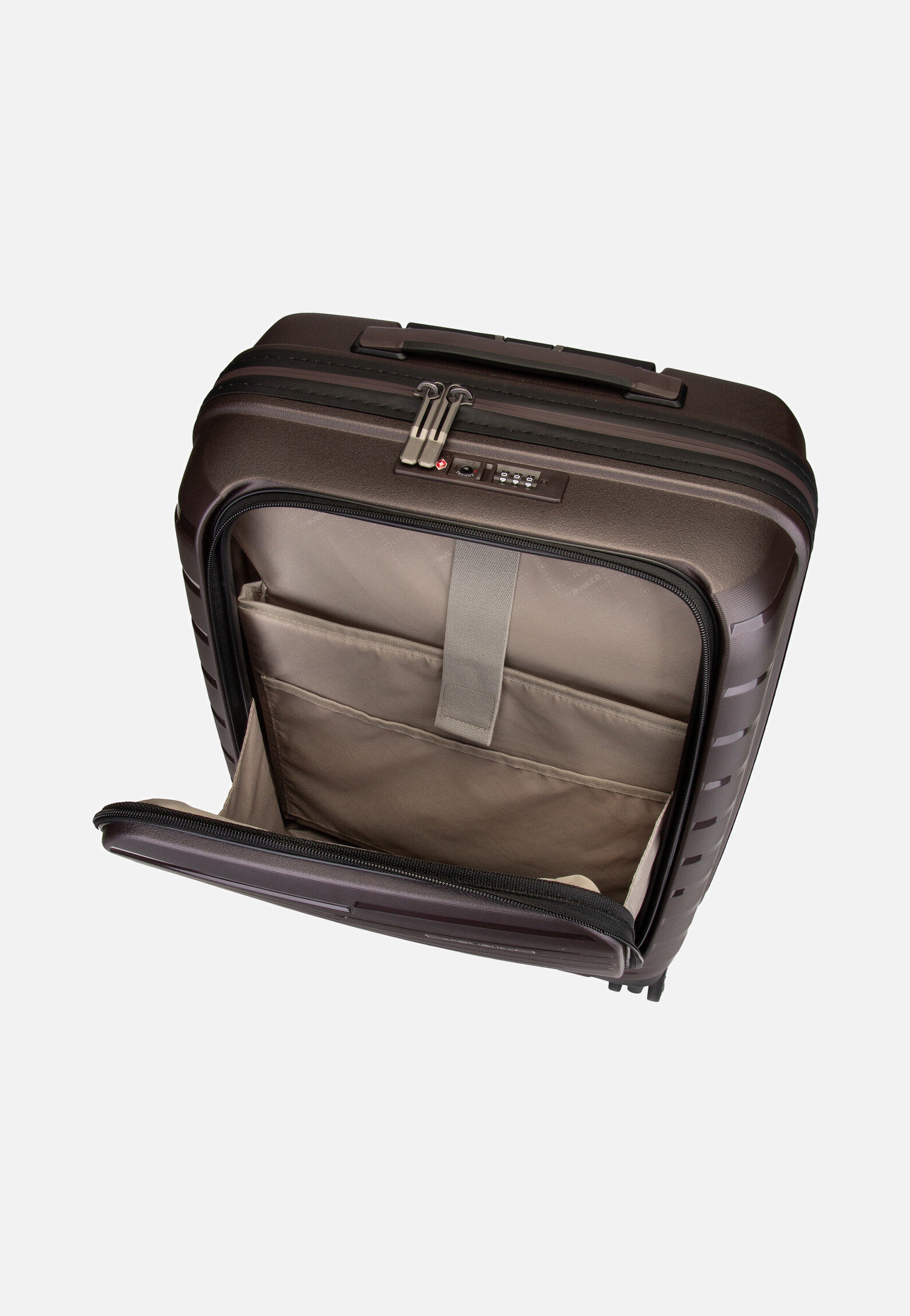 travelite - Air Base 4-Rad Trolley S Vortasche Coffee - Suitcase | Neutral-Image