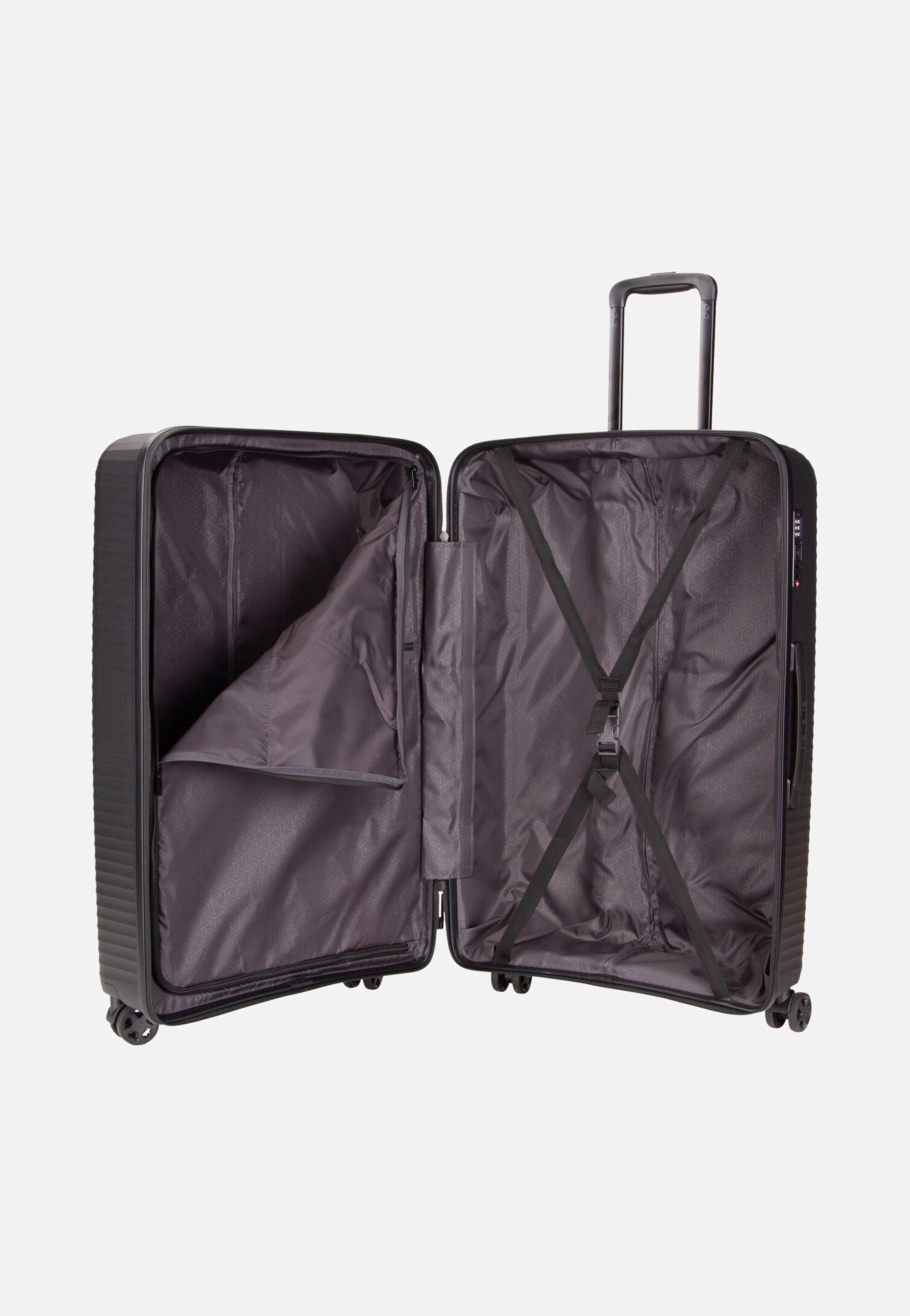 travelite - Air Stripe Trolley 4w L Black - Suitcase | Neutral-Image