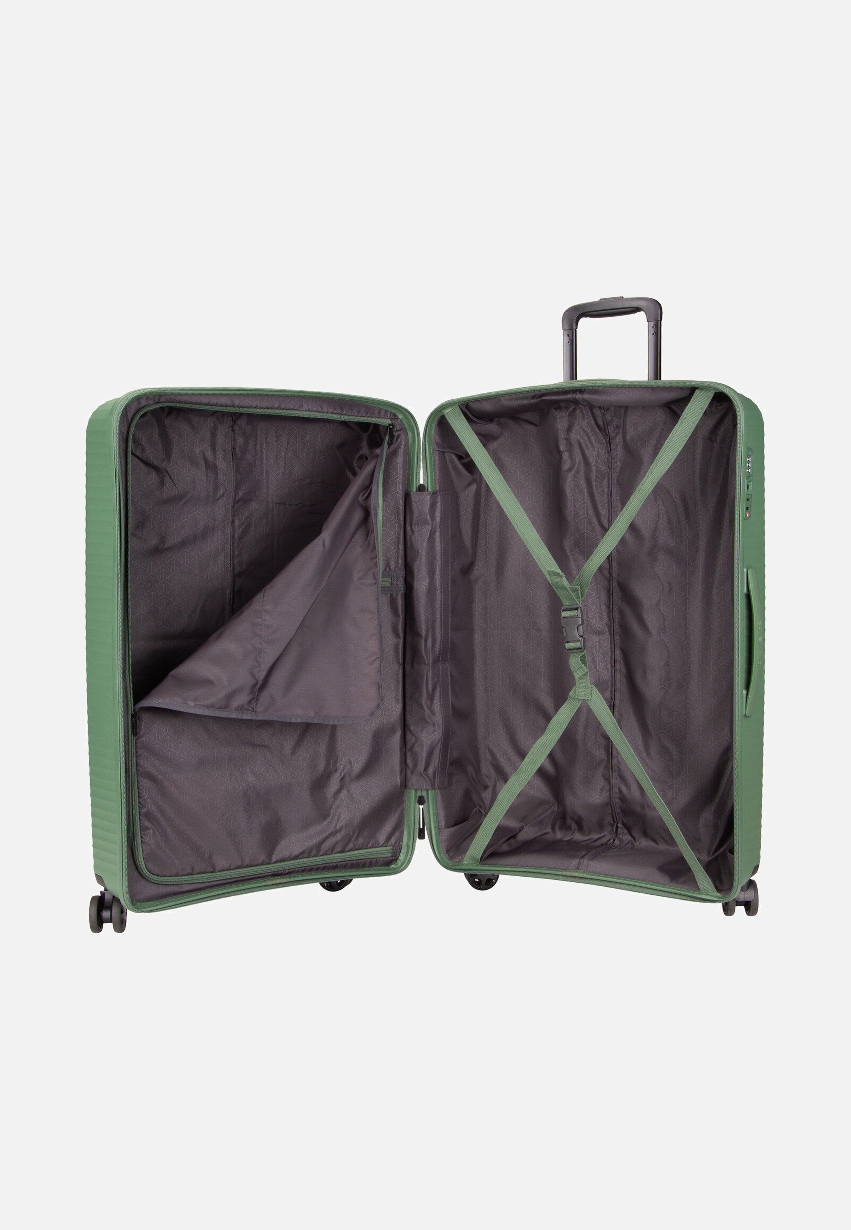 travelite - Air Stripe Trolley 4w L Green - Suitcase | Neutral-Image