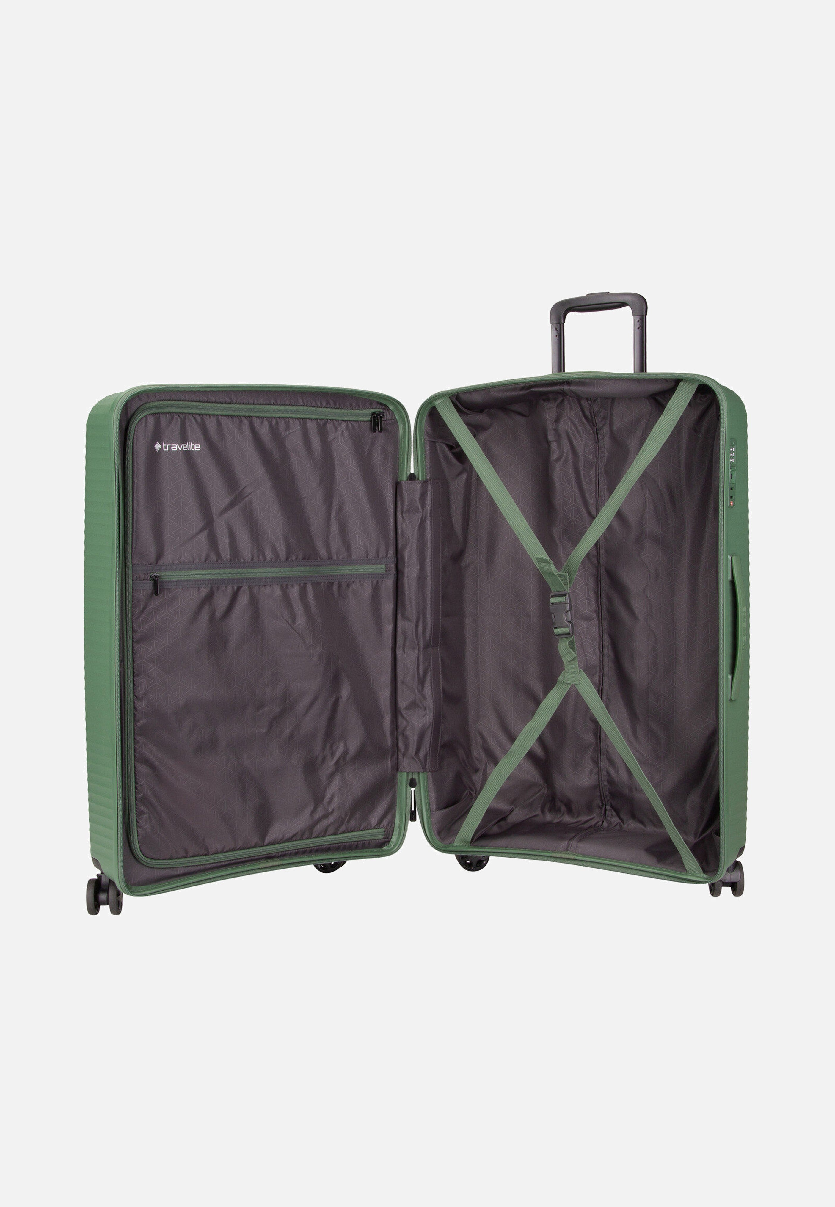 travelite - Air Stripe Trolley 4w L Green - Suitcase | Neutral-Image
