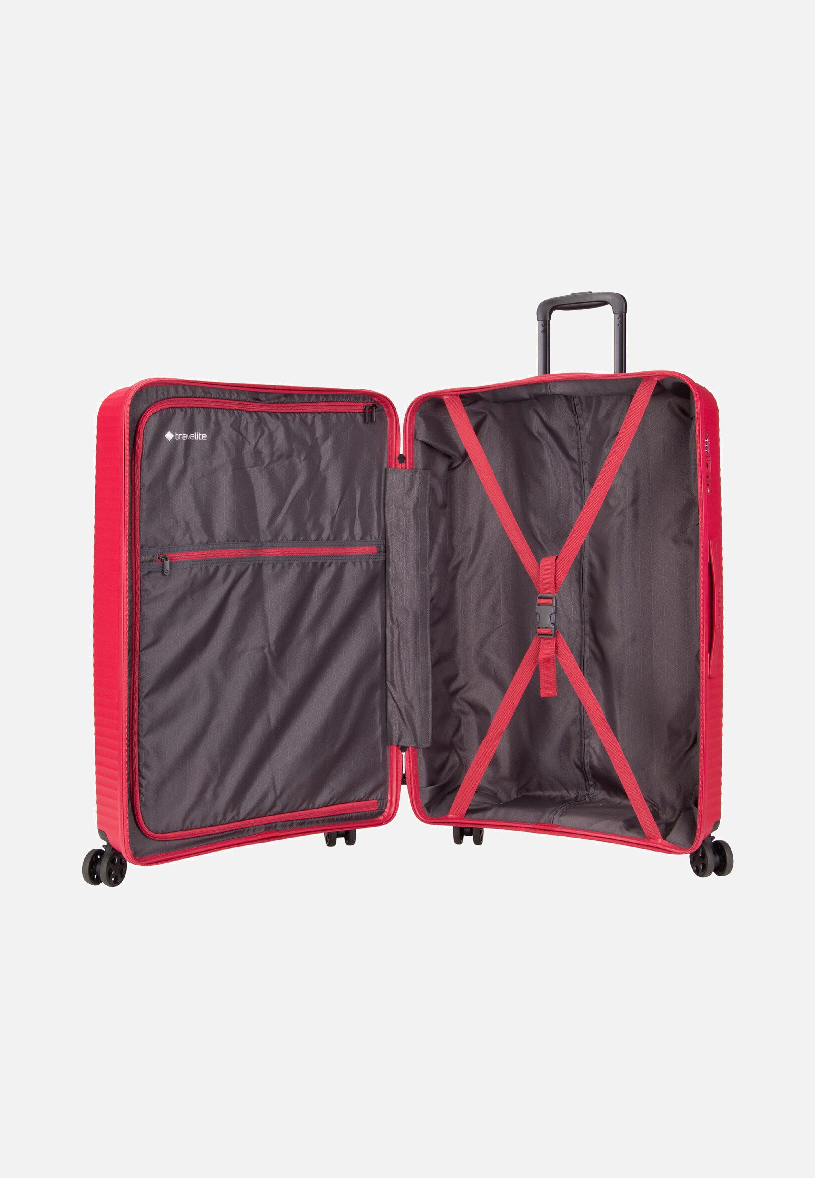 travelite - Air Stripe Trolley 4w L Red - Suitcase | Neutral-Image