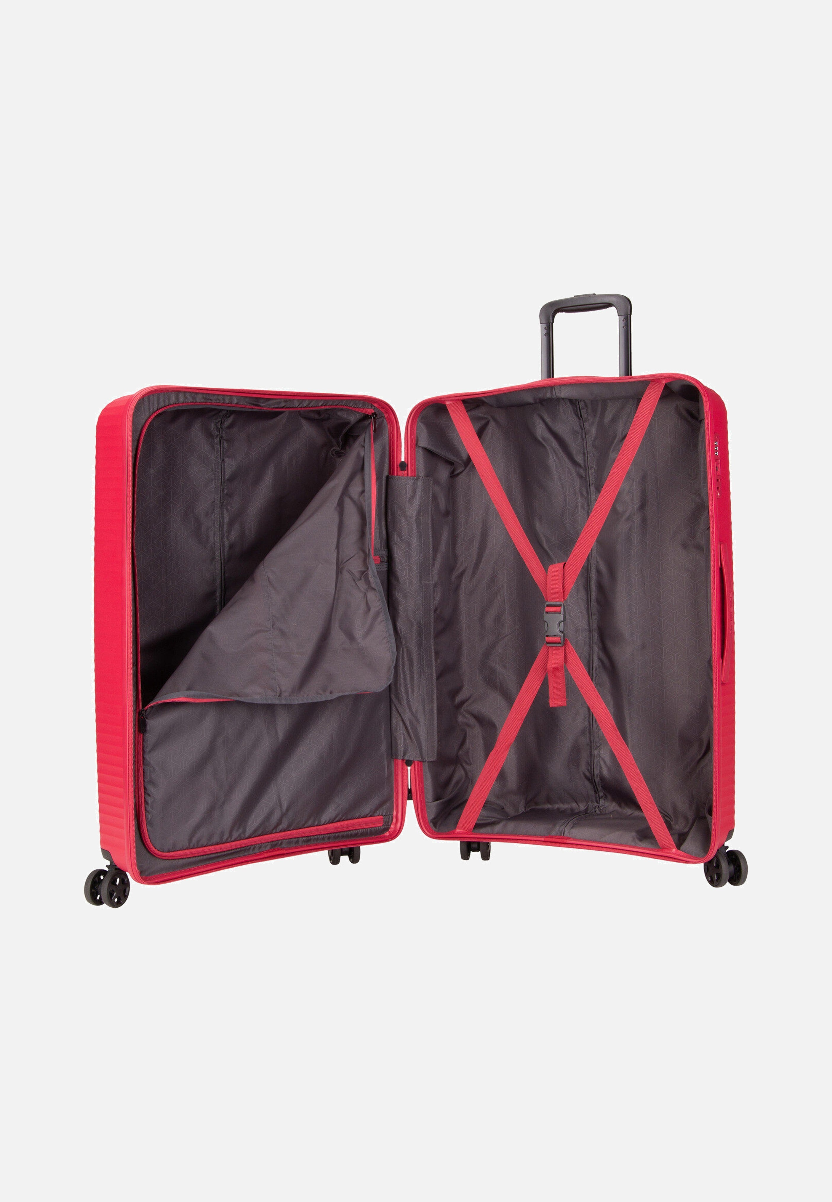 travelite - Air Stripe Trolley 4w L Red - Suitcase | Neutral-Image