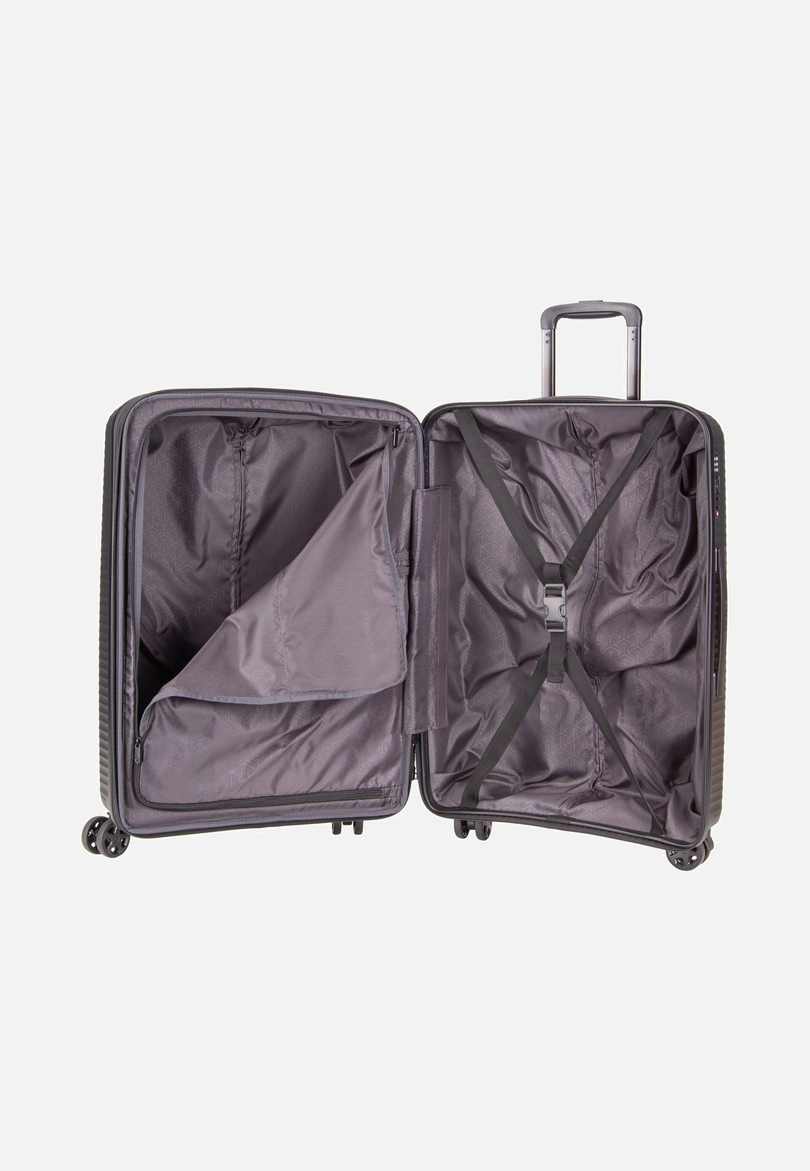 travelite - Air Stripe Trolley 4w M exp. Black - Suitcase | Neutral-Image