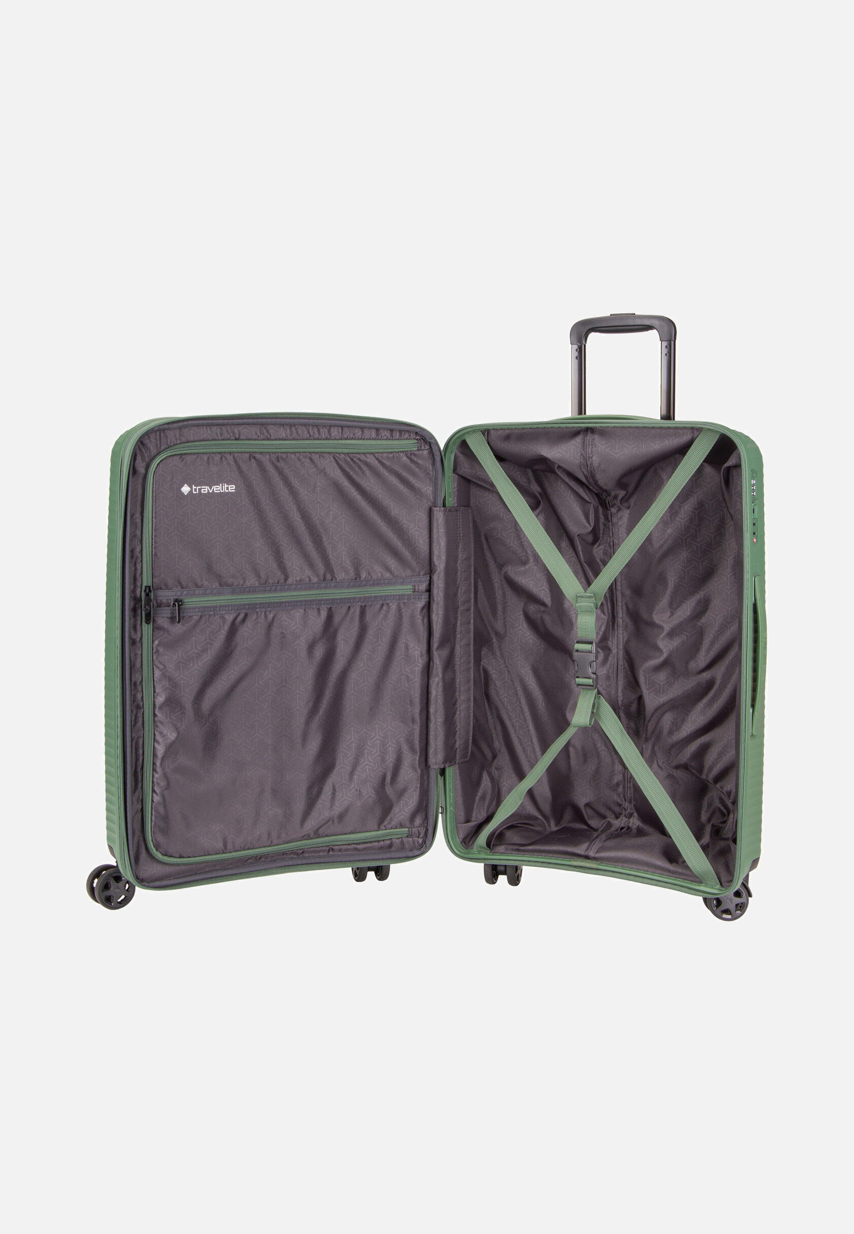 travelite - Air Stripe Trolley 4w M exp. Green - Suitcase | Neutral-Image