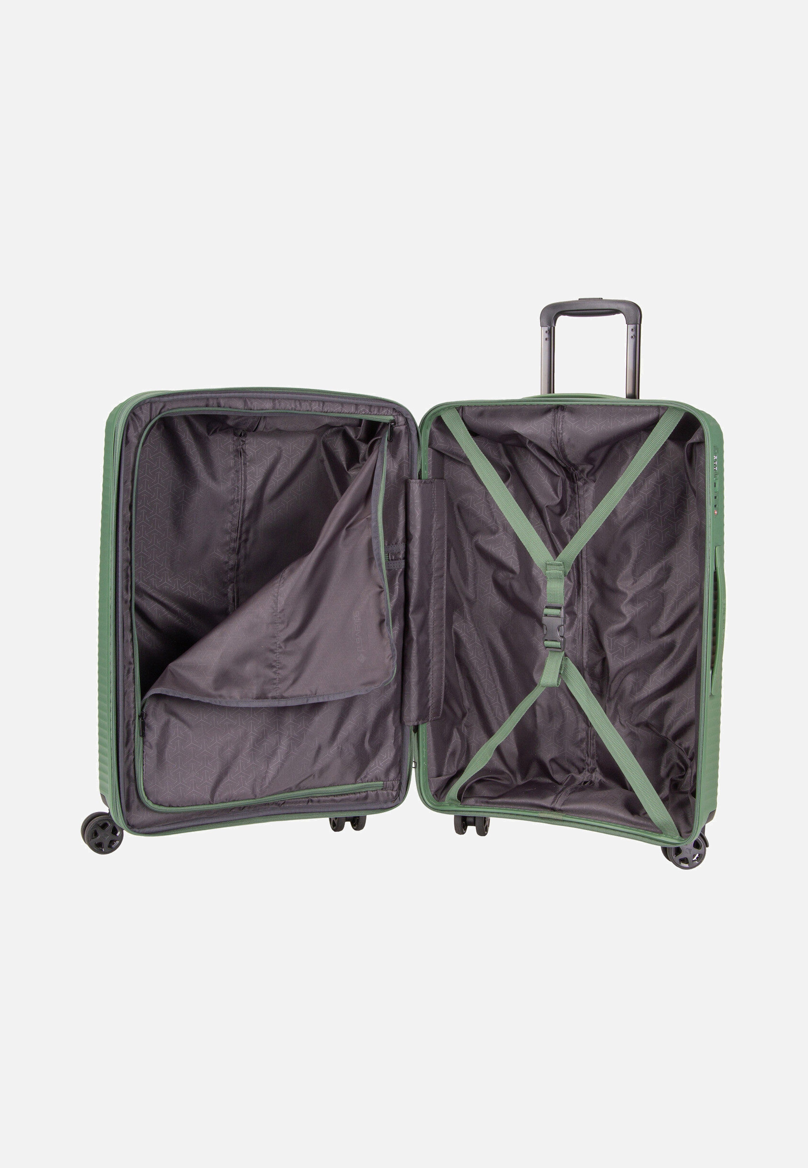 travelite - Air Stripe Trolley 4w M exp. Green - Suitcase | Neutral-Image