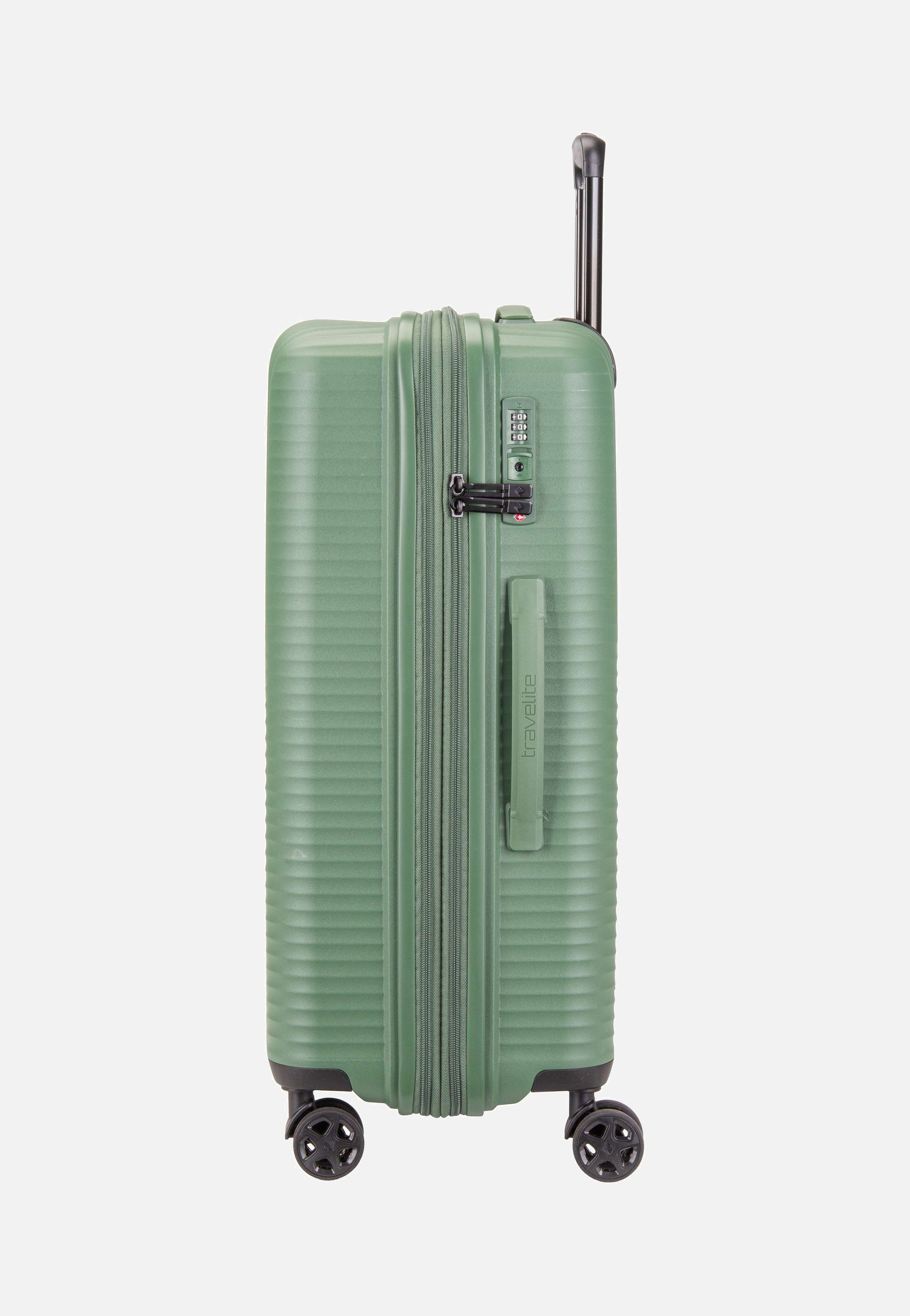 travelite - Air Stripe Trolley 4w M exp. Green - Suitcase | Neutral-Image