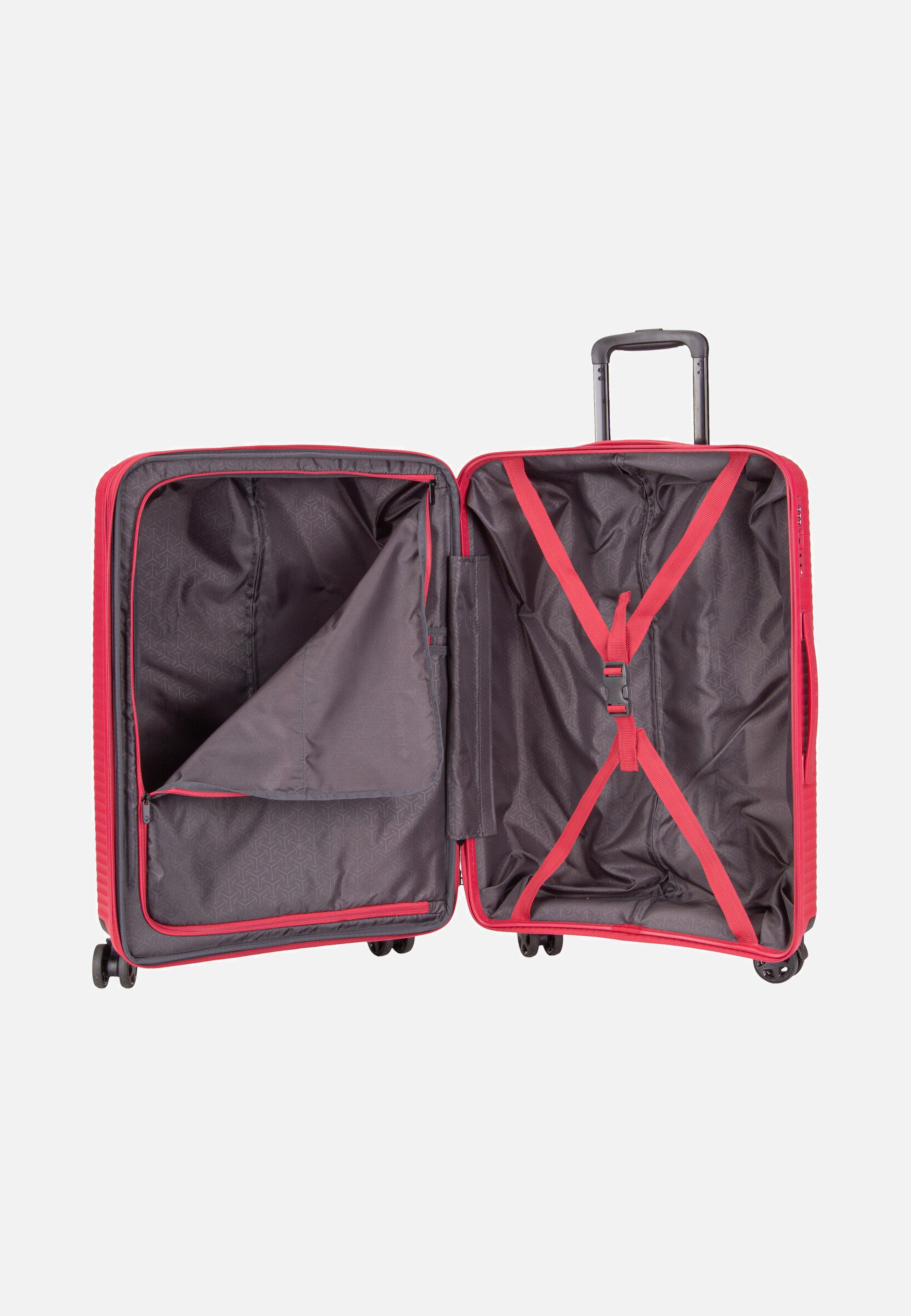 travelite Air Stripe Trolley 4w M exp. Red Koffer