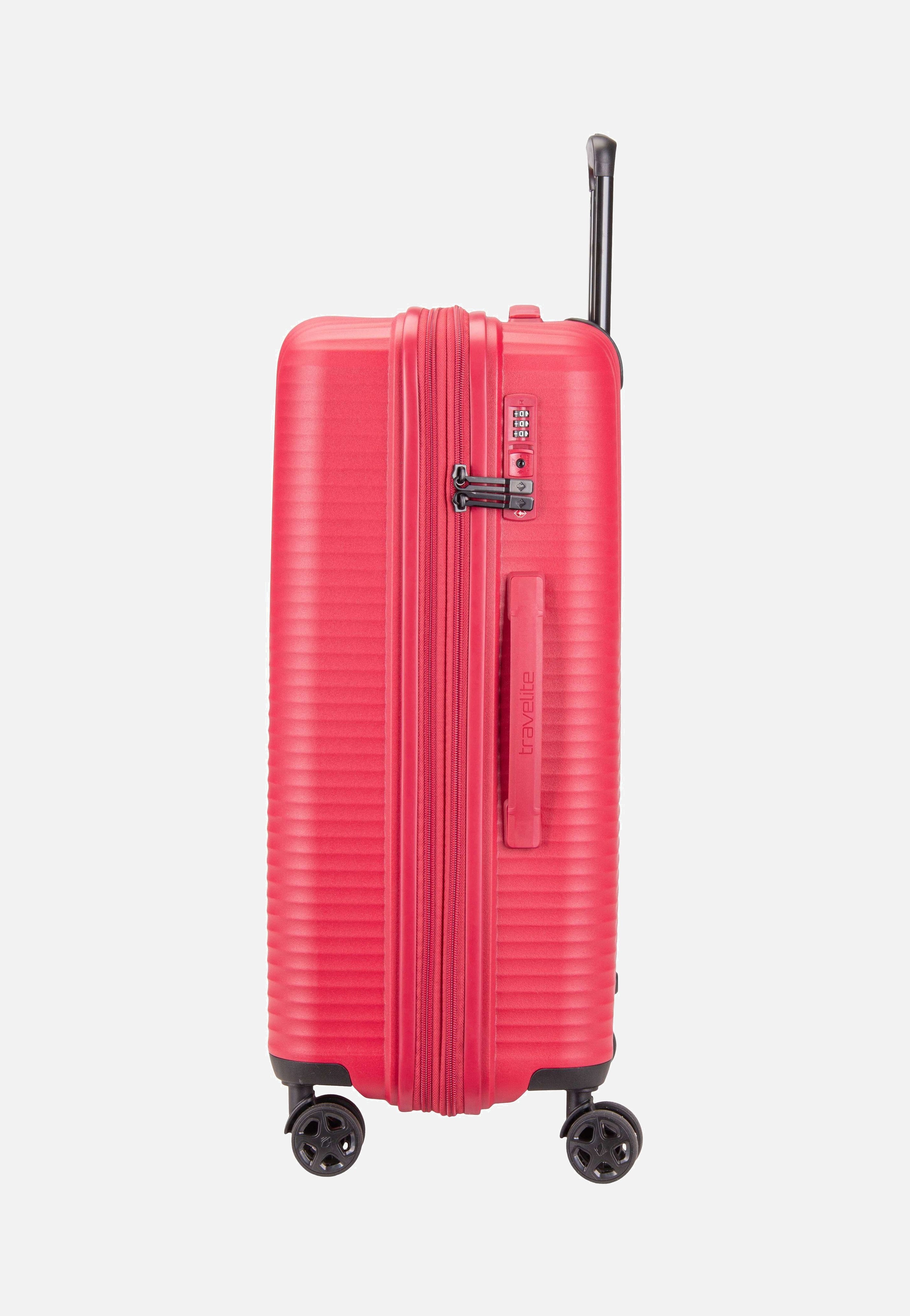 travelite Air Stripe Trolley 4w M exp. Red Koffer