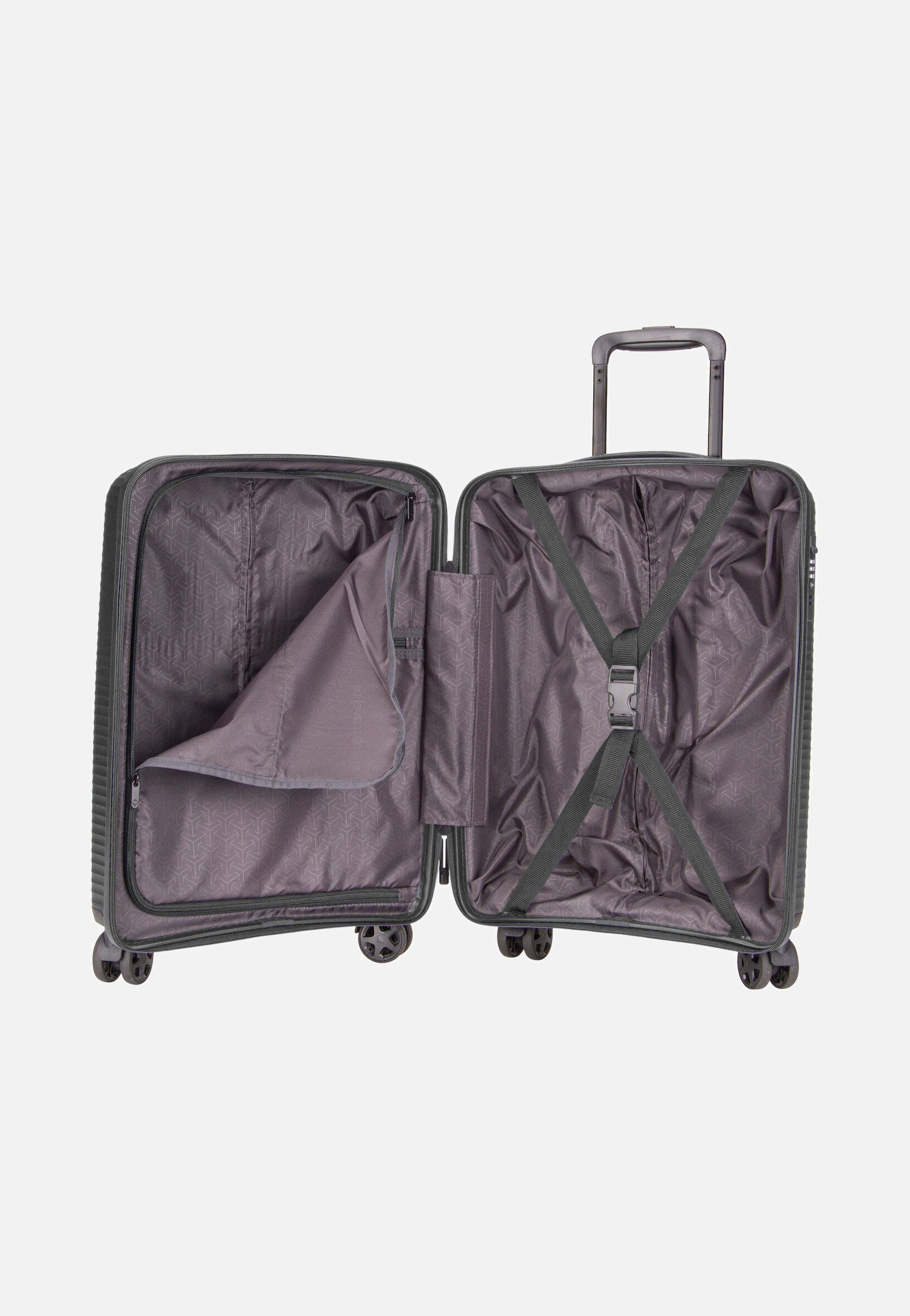 travelite - Air Stripe Trolley 4w S Black - Suitcase | Neutral-Image