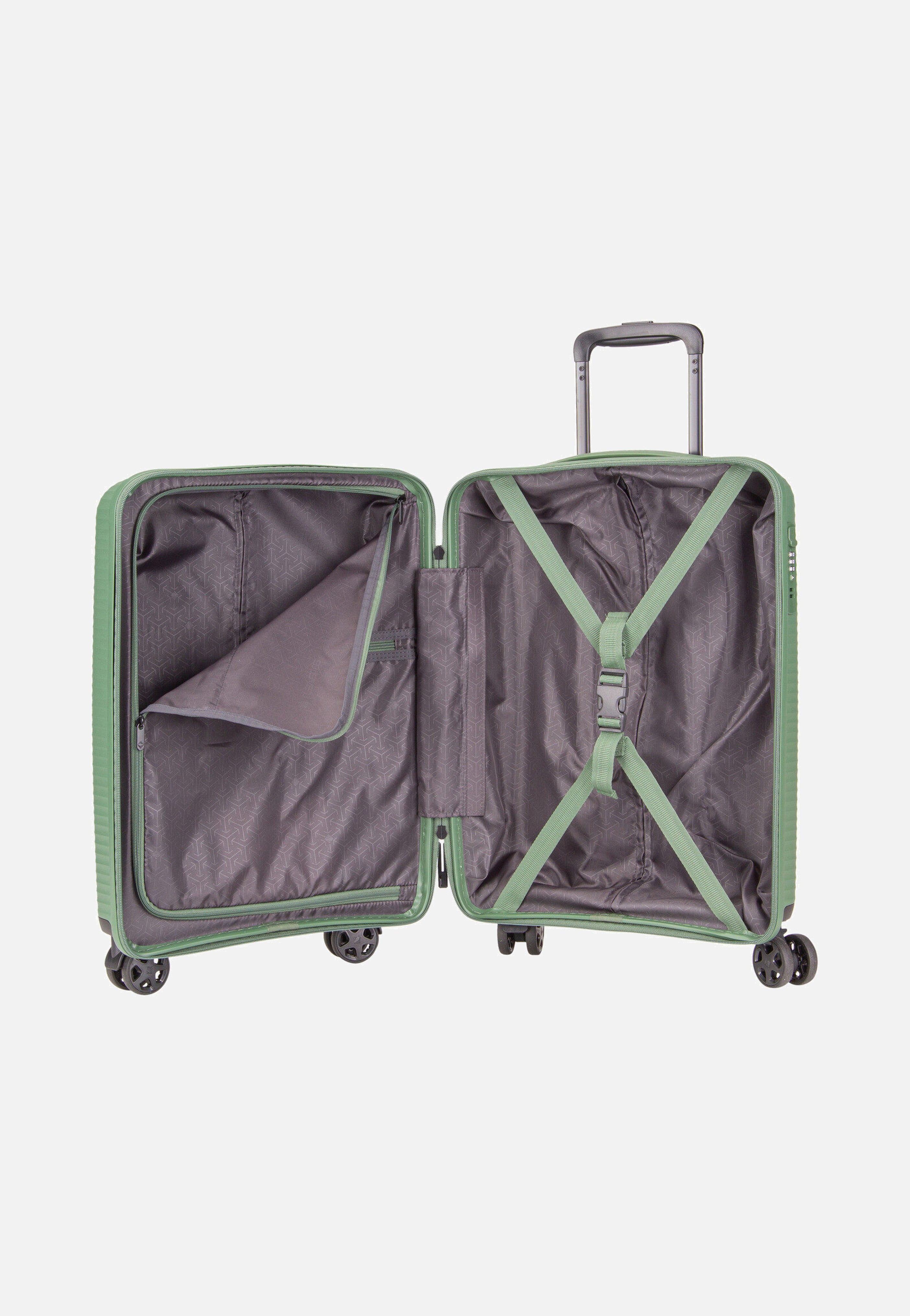 travelite - Air Stripe Trolley 4w S Green - Suitcase | Neutral-Image