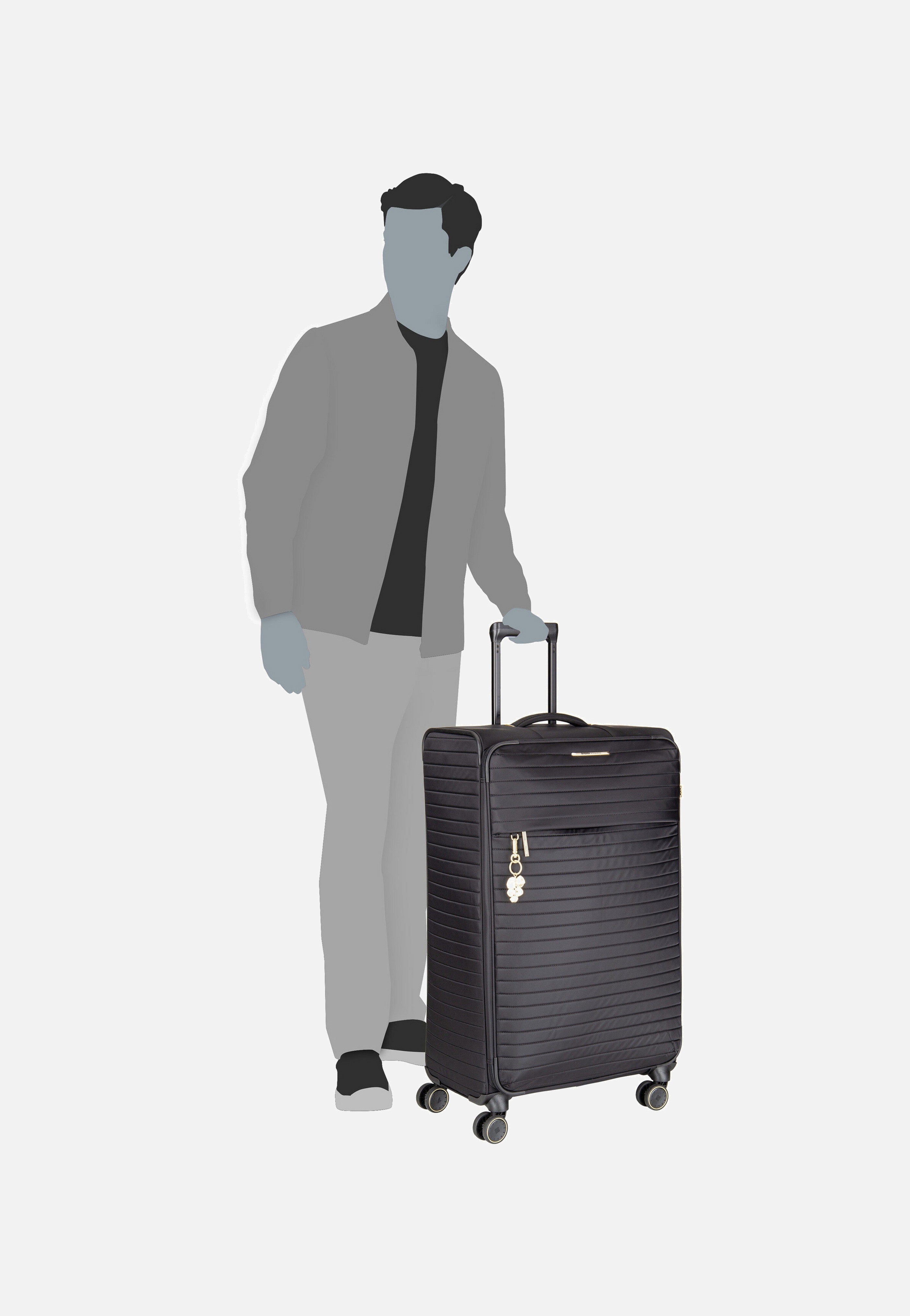 travelite Barbara Stepp 4W Trolley L Black Koffer