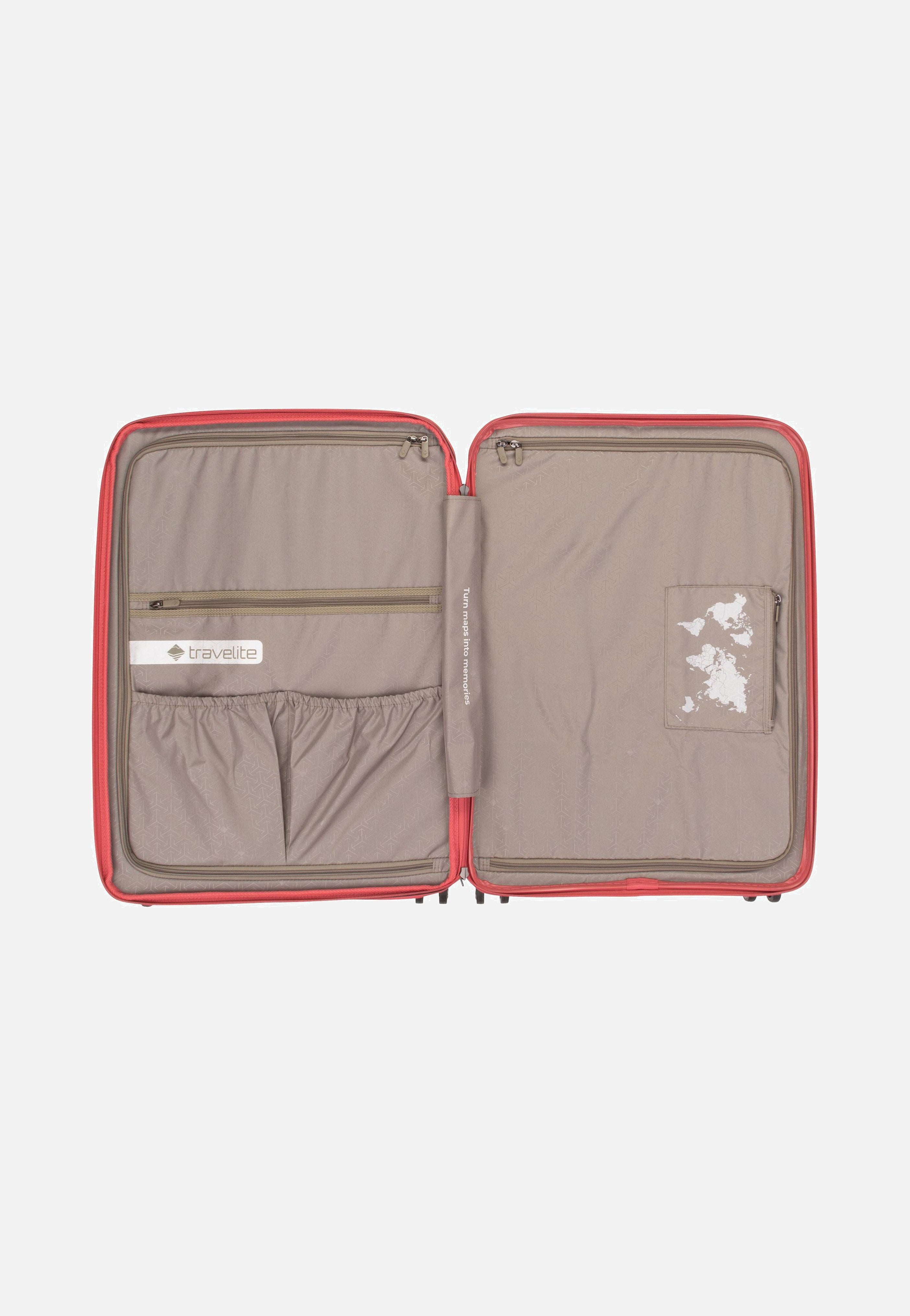 travelite Mooby 4w Trolley L Rot Koffer