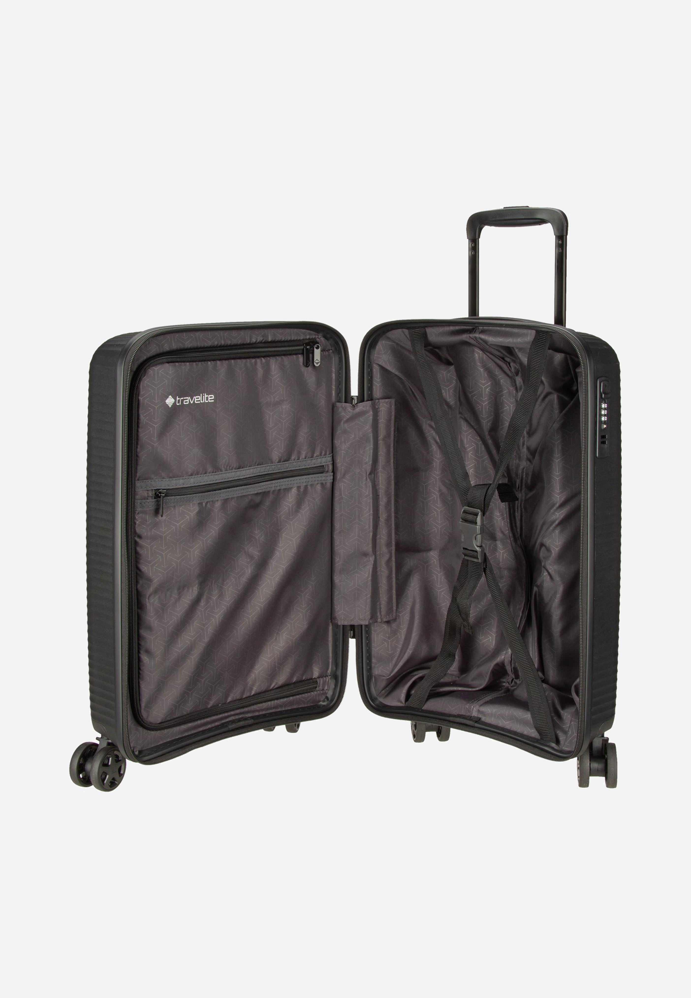 travelite Air Stripe Trolley 4W S Black Koffer