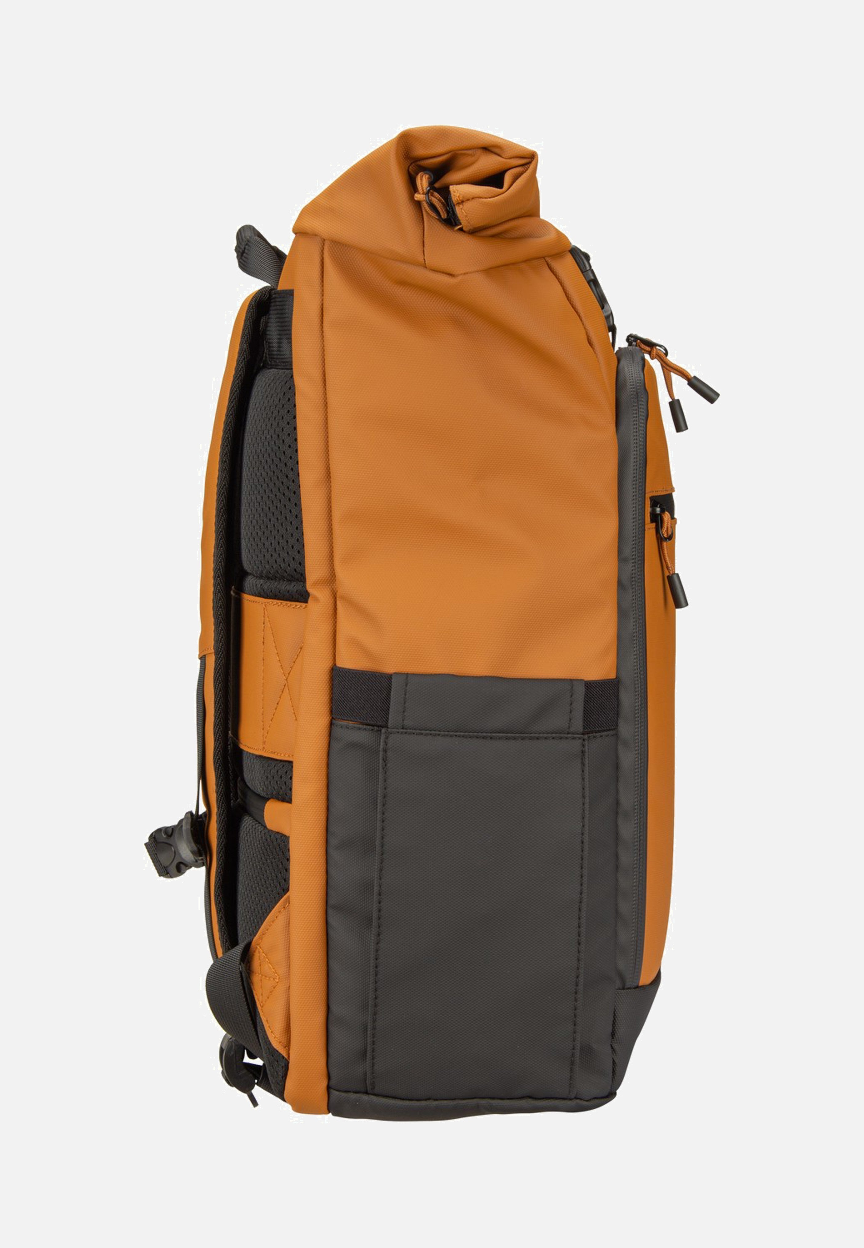 travelite Briize Backpack M Roll-Up Curry Rucksack