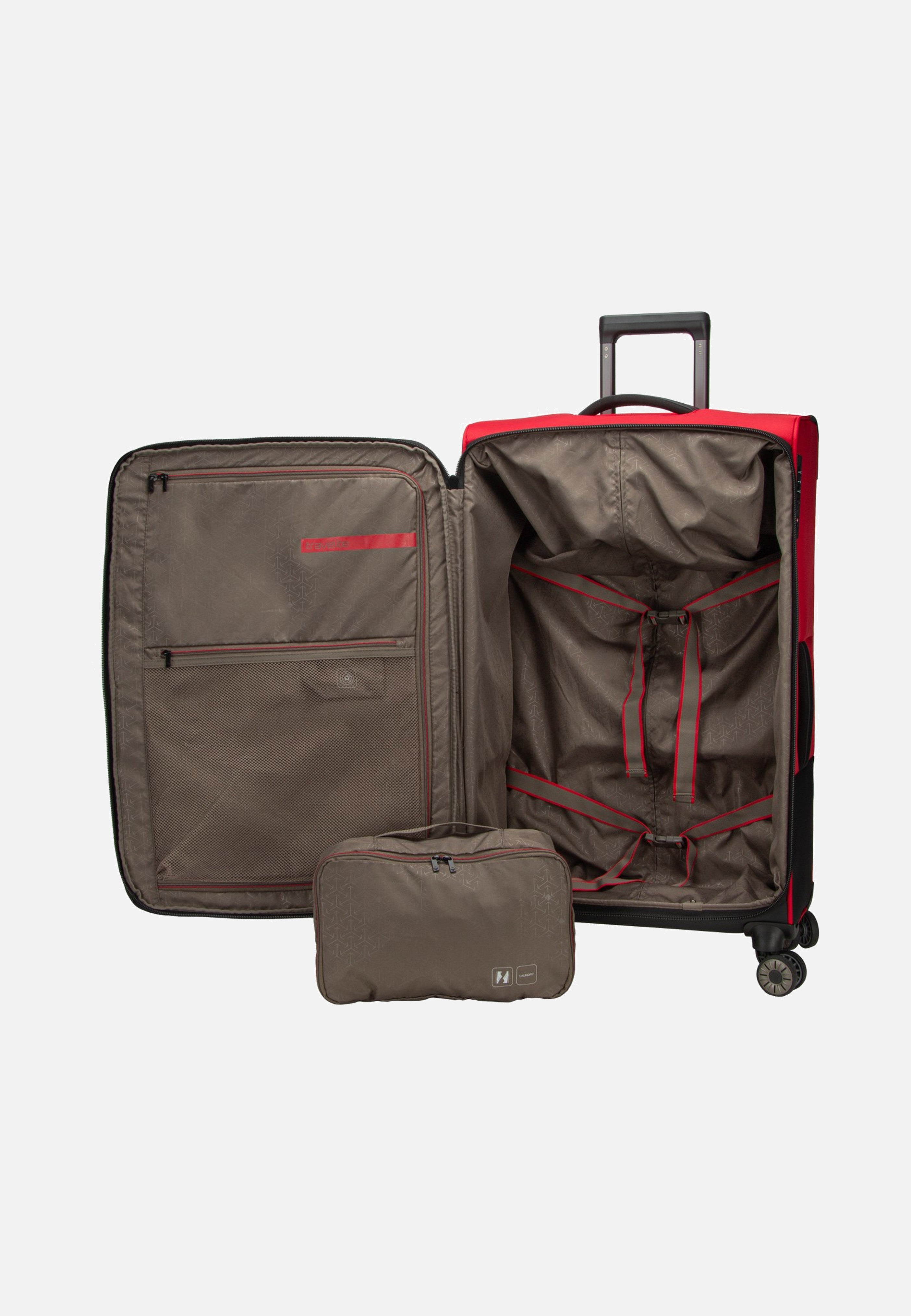 travelite Crosslite 4W Trolley L Exp. Red Koffer