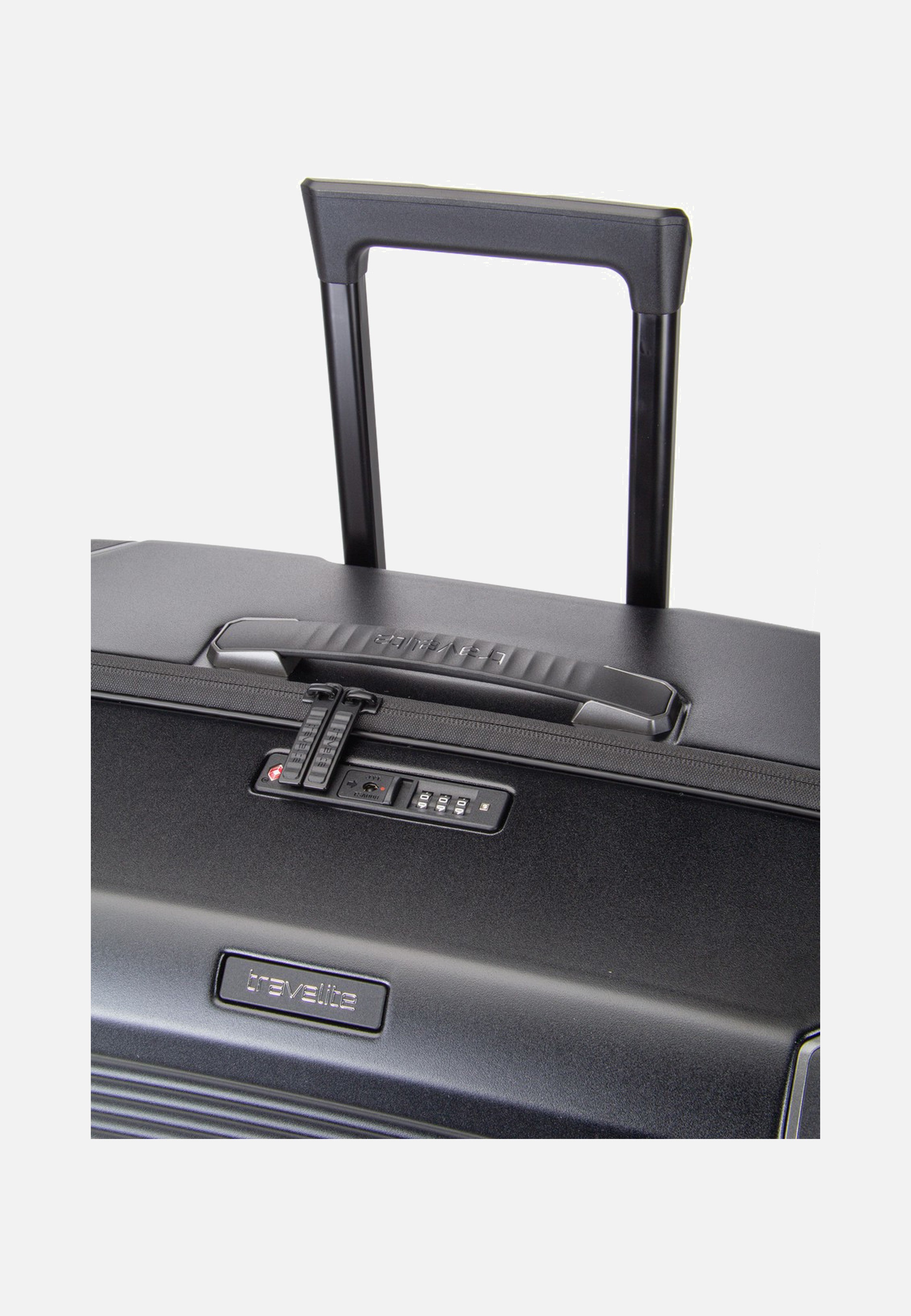 travelite Millennium Trolley 4W L Black Suitcase
