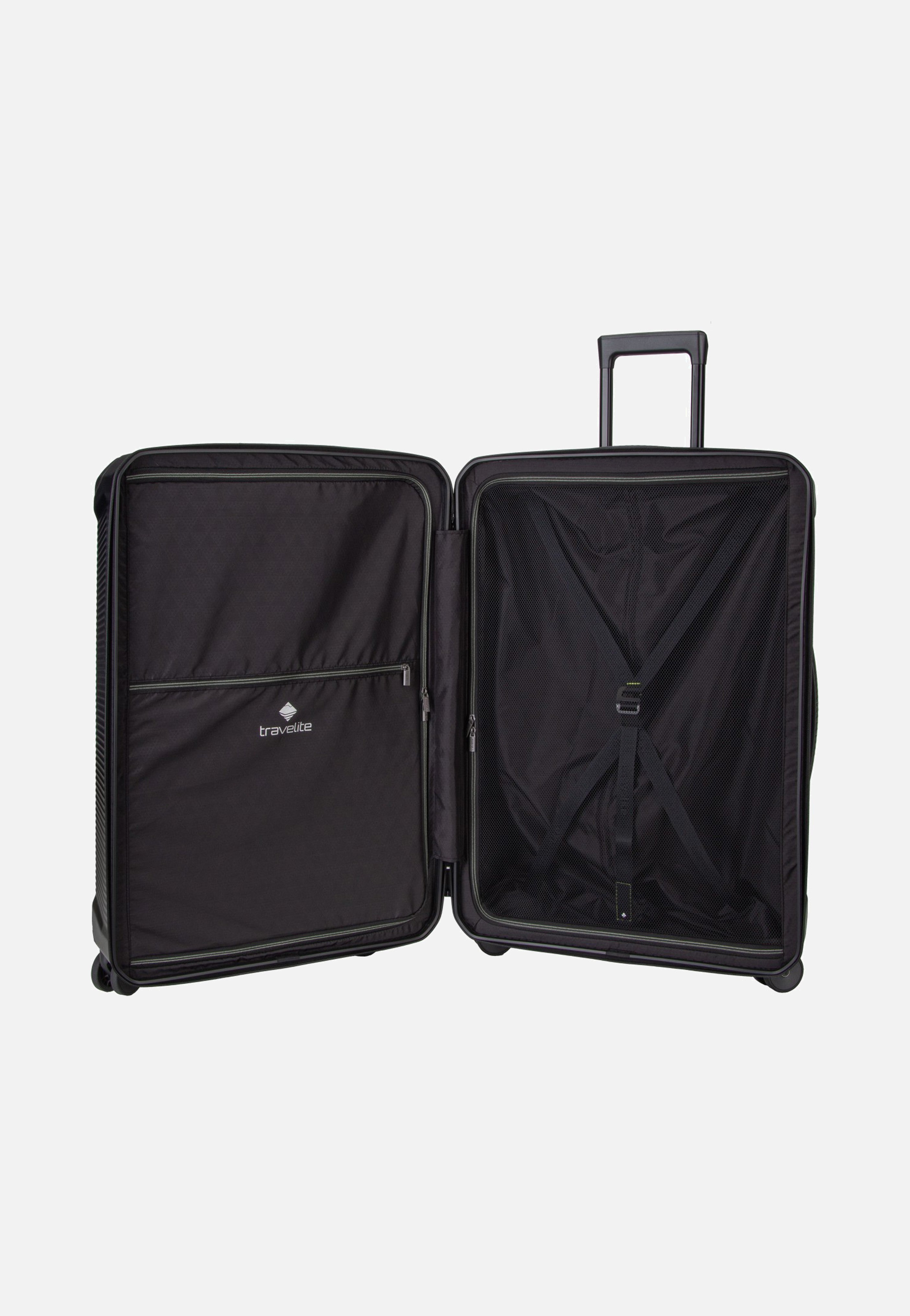 travelite Millennium Trolley 4W L Black Suitcase